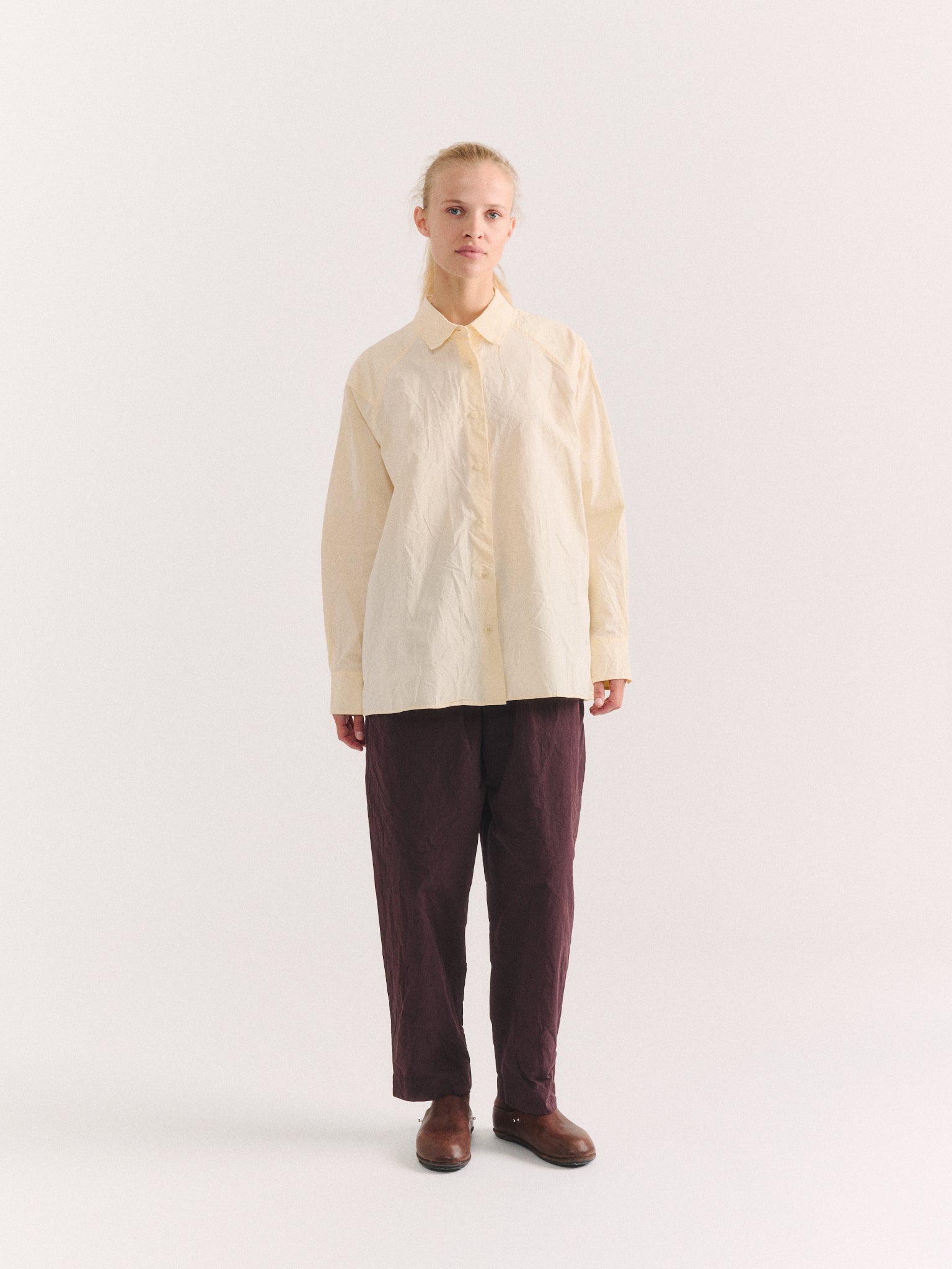 DRAYS TRAVAIL SHIRT - PAPER COT - IVORY