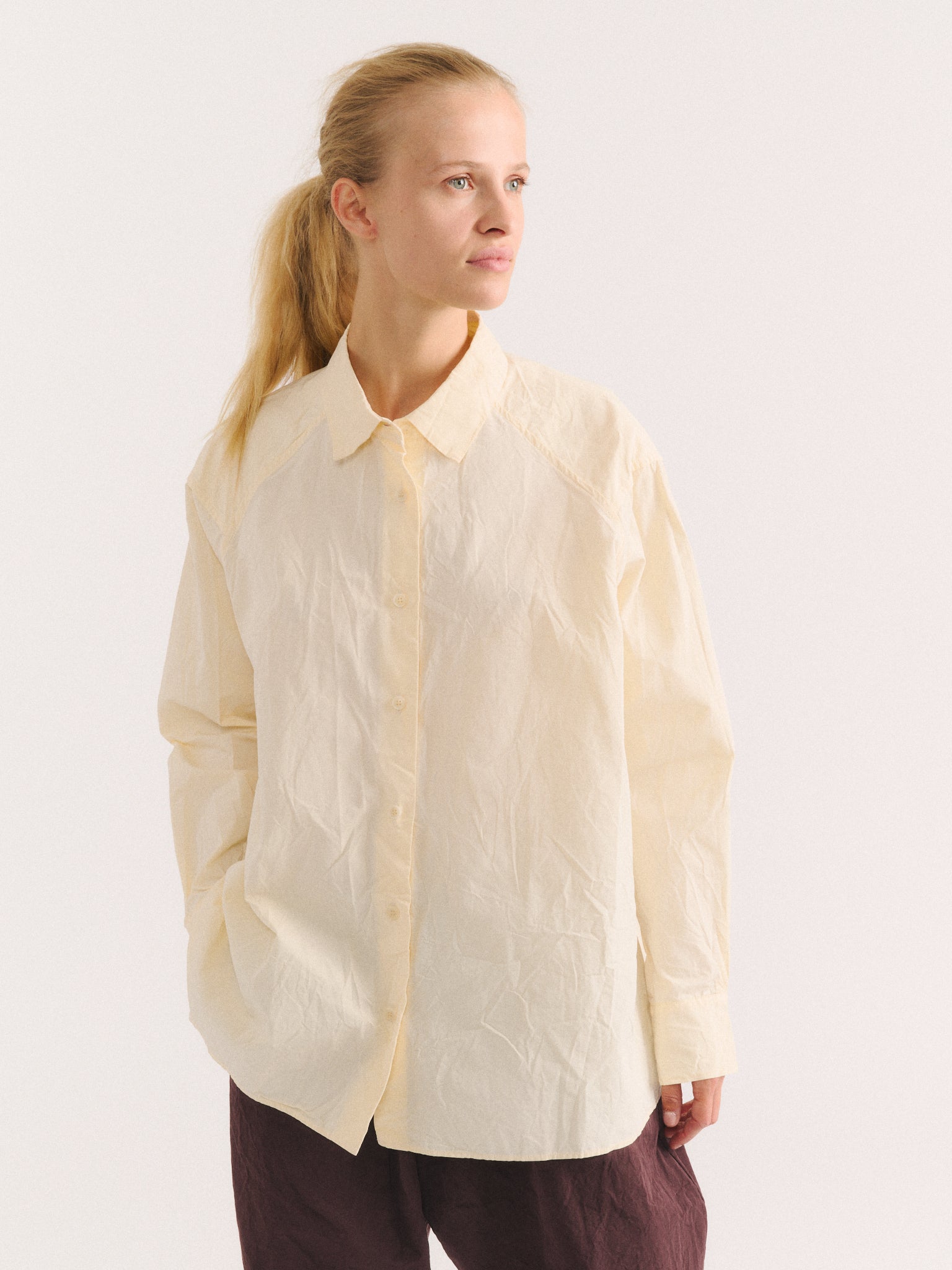 DRAYS TRAVAIL SHIRT - PAPER COT - IVORY