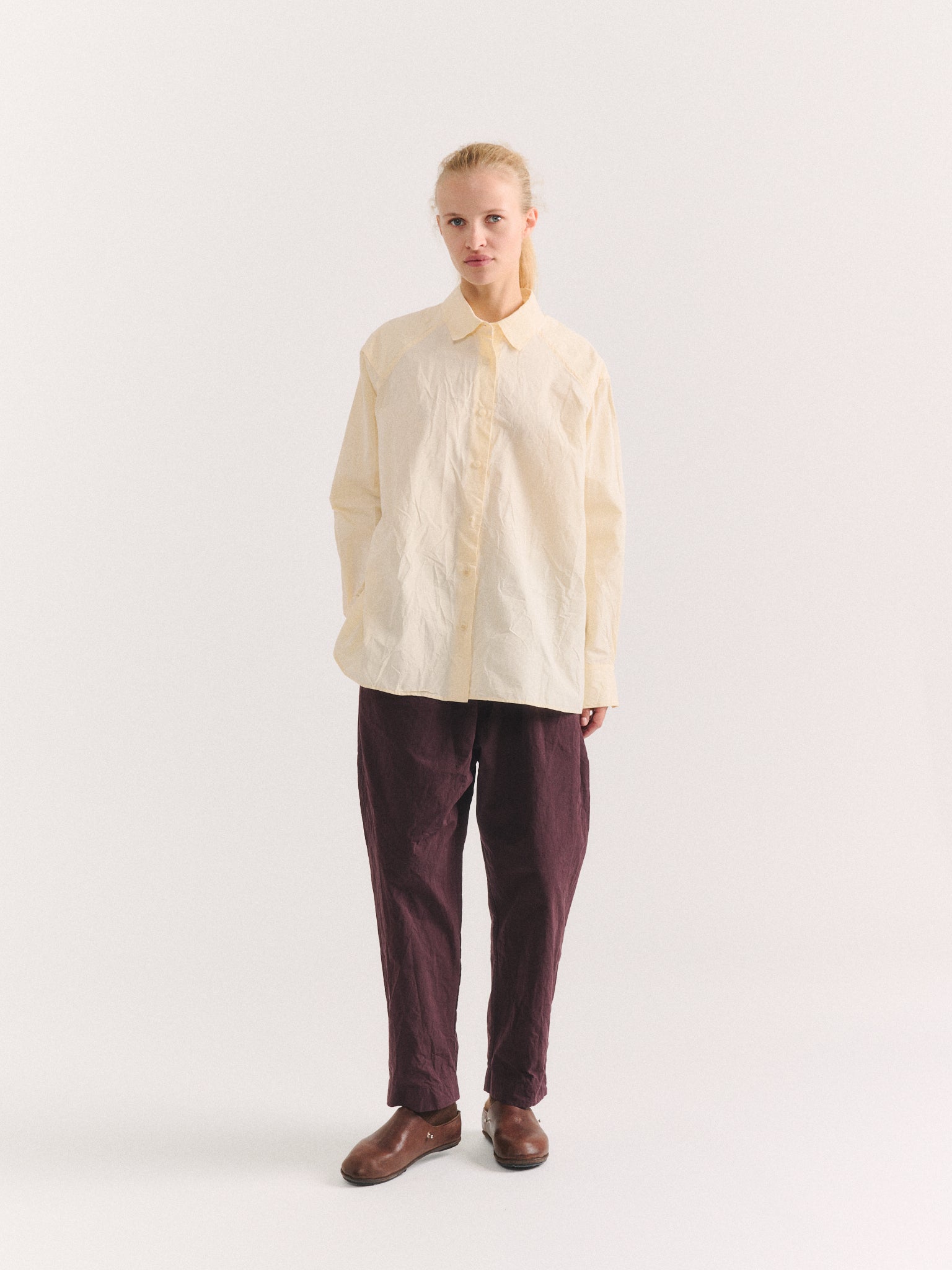 DRAYS TRAVAIL SHIRT - PAPER COT - IVORY