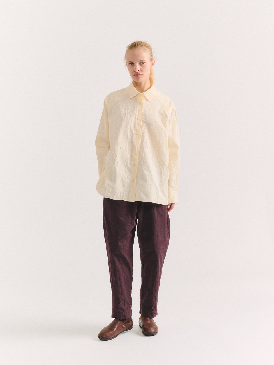 DRAYS TRAVAIL SHIRT - PAPER COT - IVORY