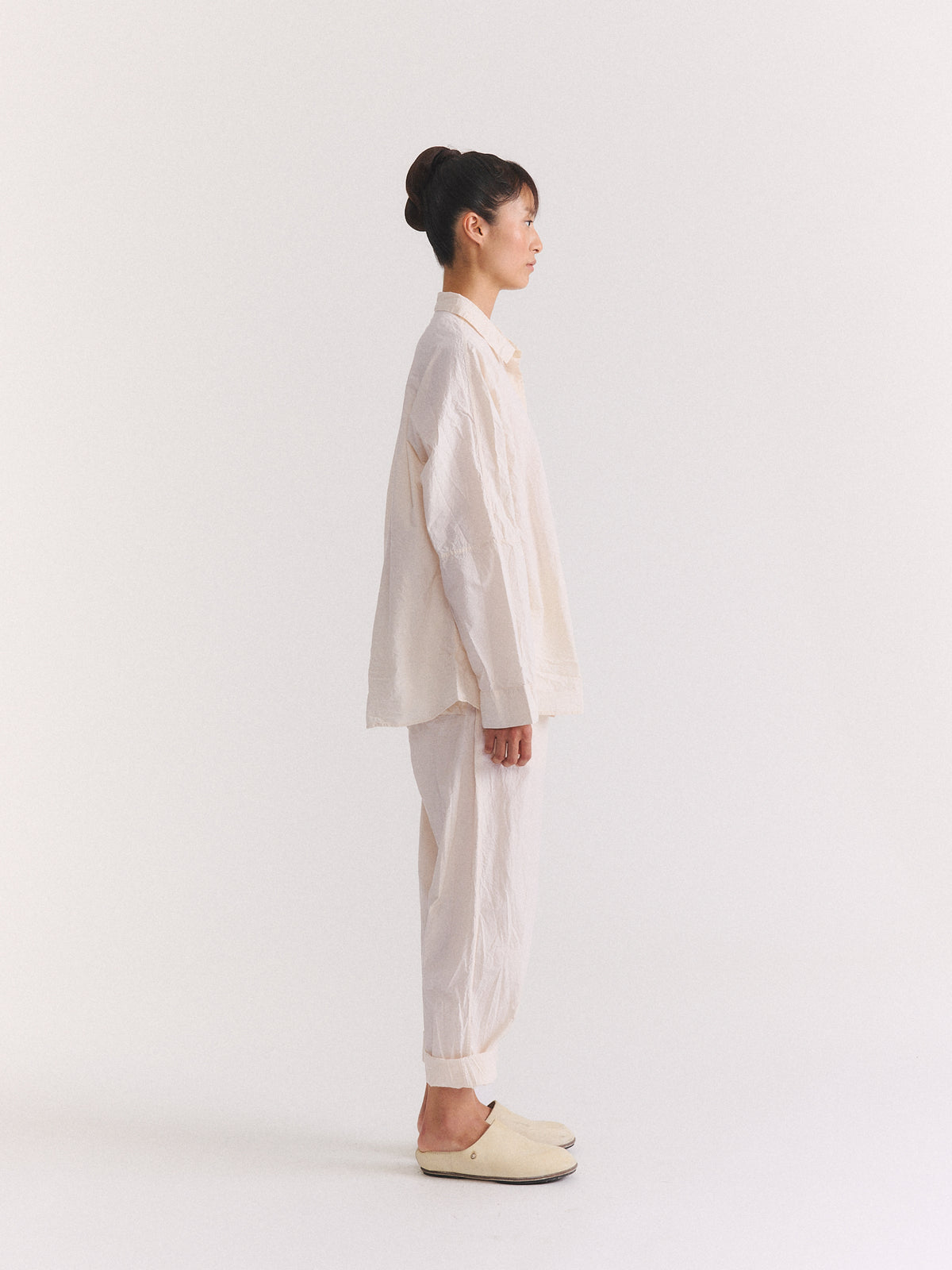 WAGA LS SHIRT - L COT - NATURAL
