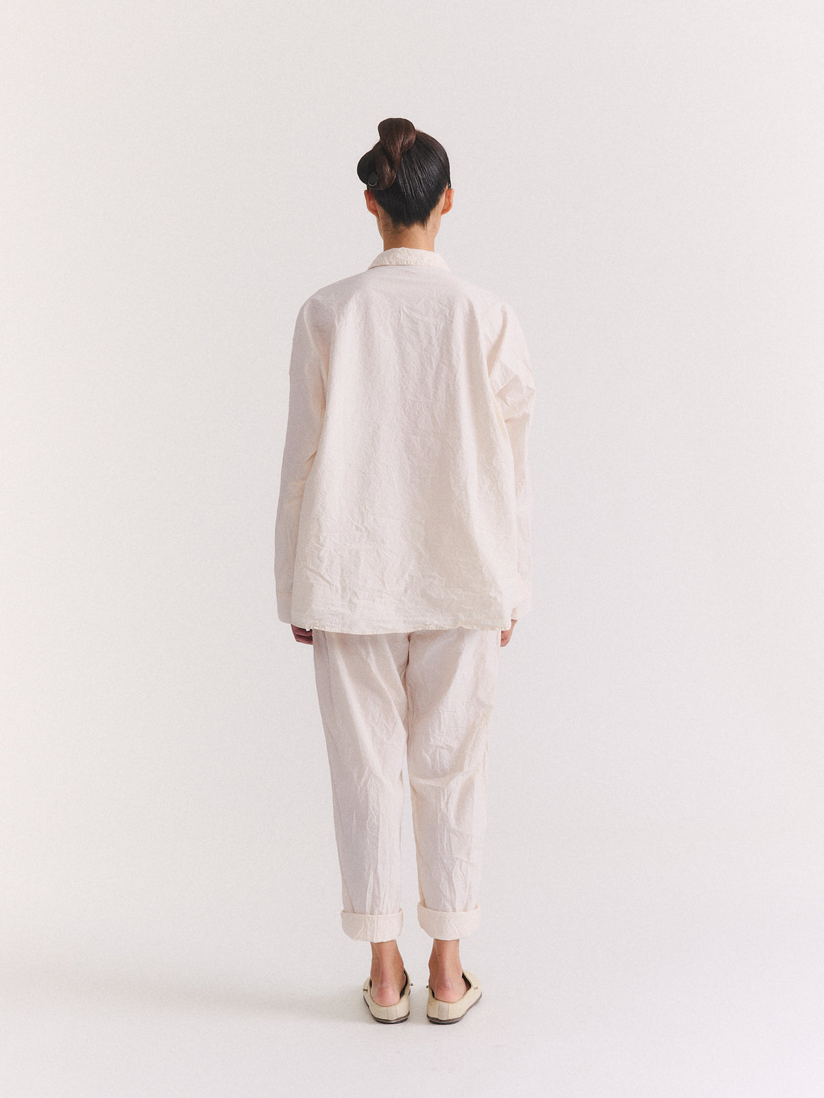 WAGA LS SHIRT - L COT - NATURAL