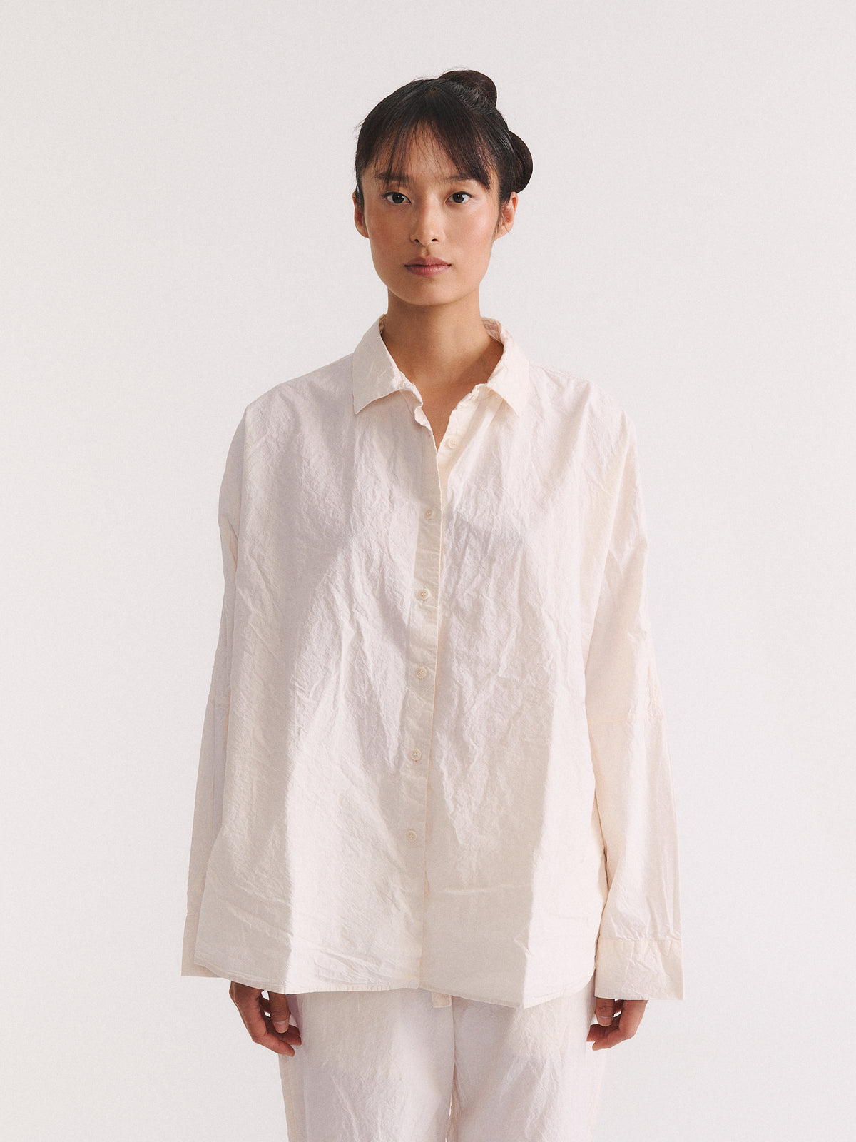 WAGA LS SHIRT - L COT - NATURAL