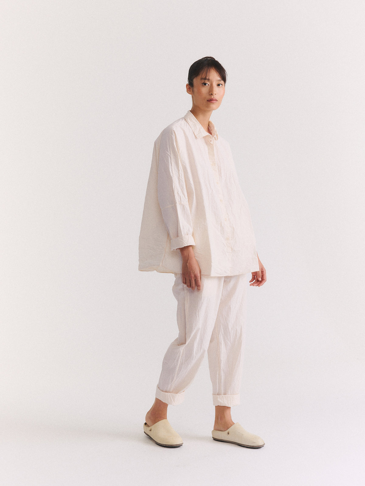 WAGA LS SHIRT - L COT - NATURAL