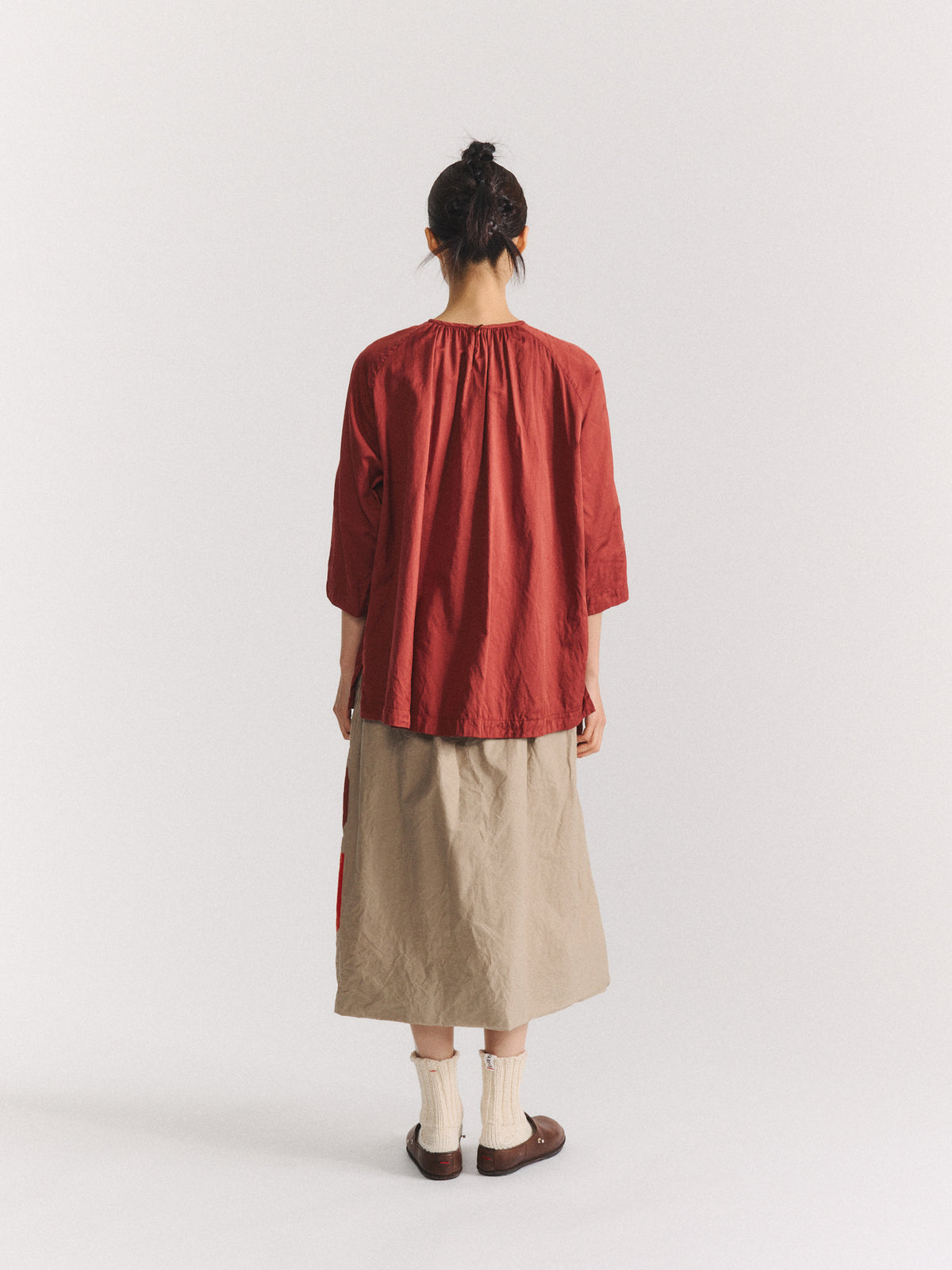 2BY TOP - TWILL COT SILK - BRICK