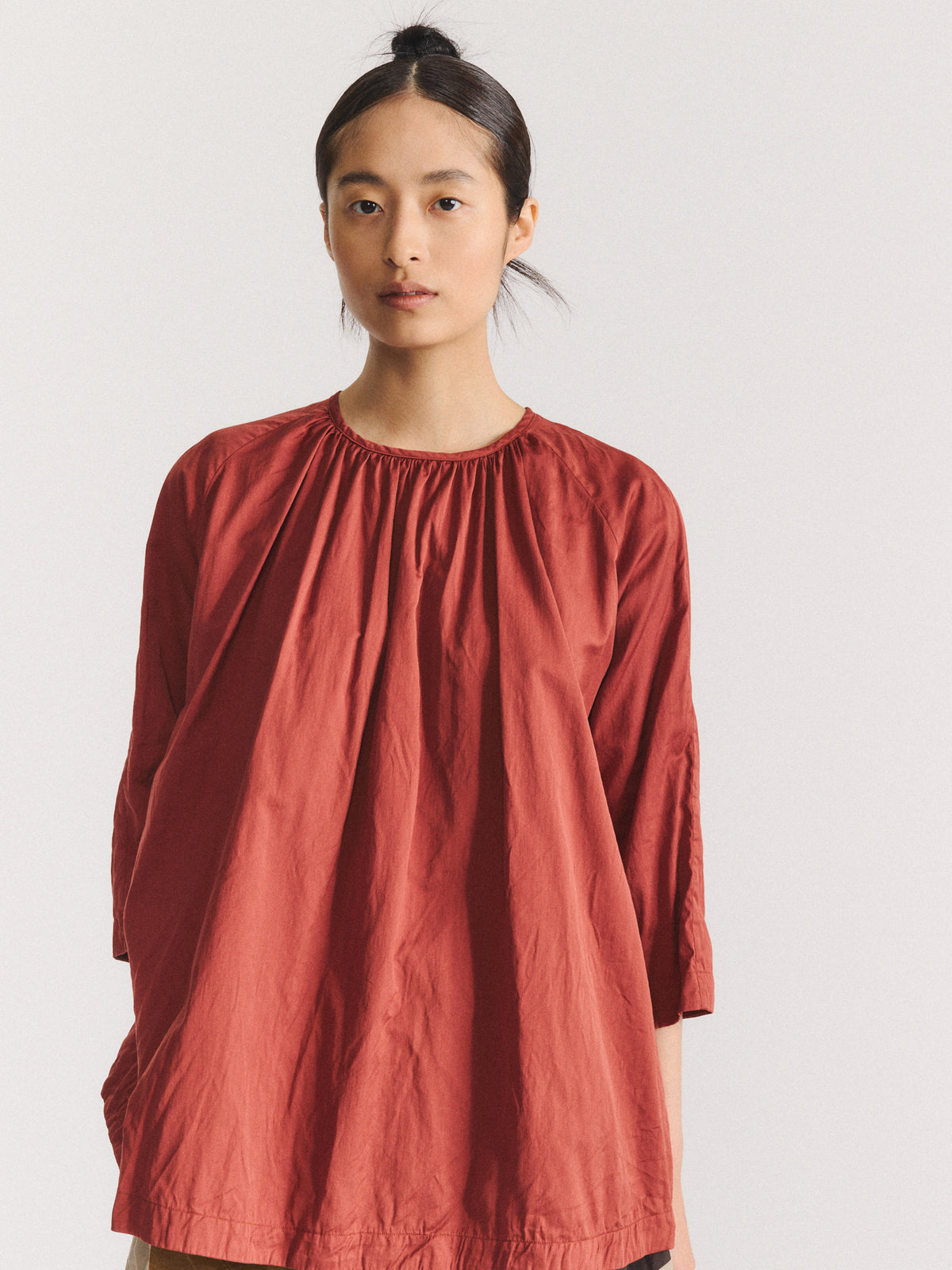 2BY TOP - TWILL COT SILK - BRICK