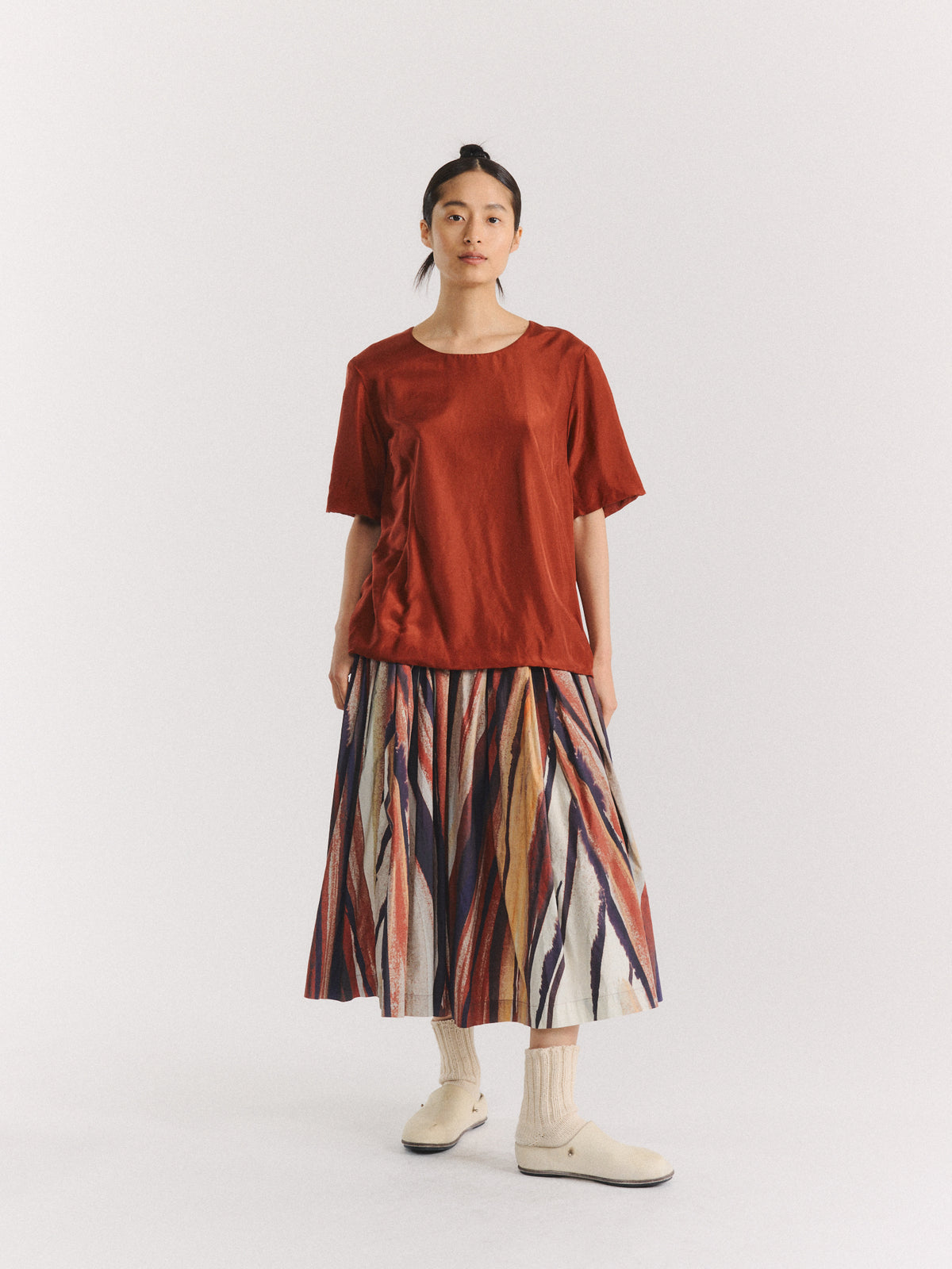 2 LAYERS TOP - L SOIE - TERRE CUITE