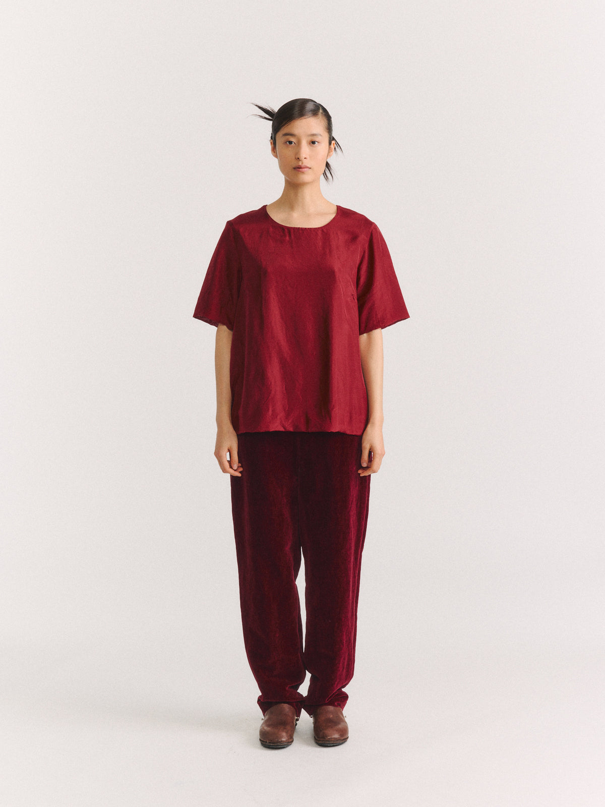 2 LAYERS TOP - L SOIE - PRUNE 