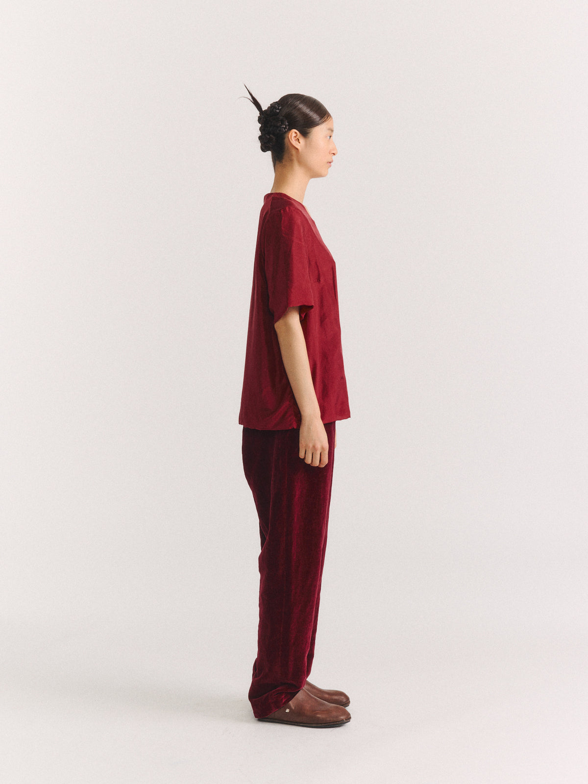 2 LAYERS TOP - L SOIE - PRUNE 