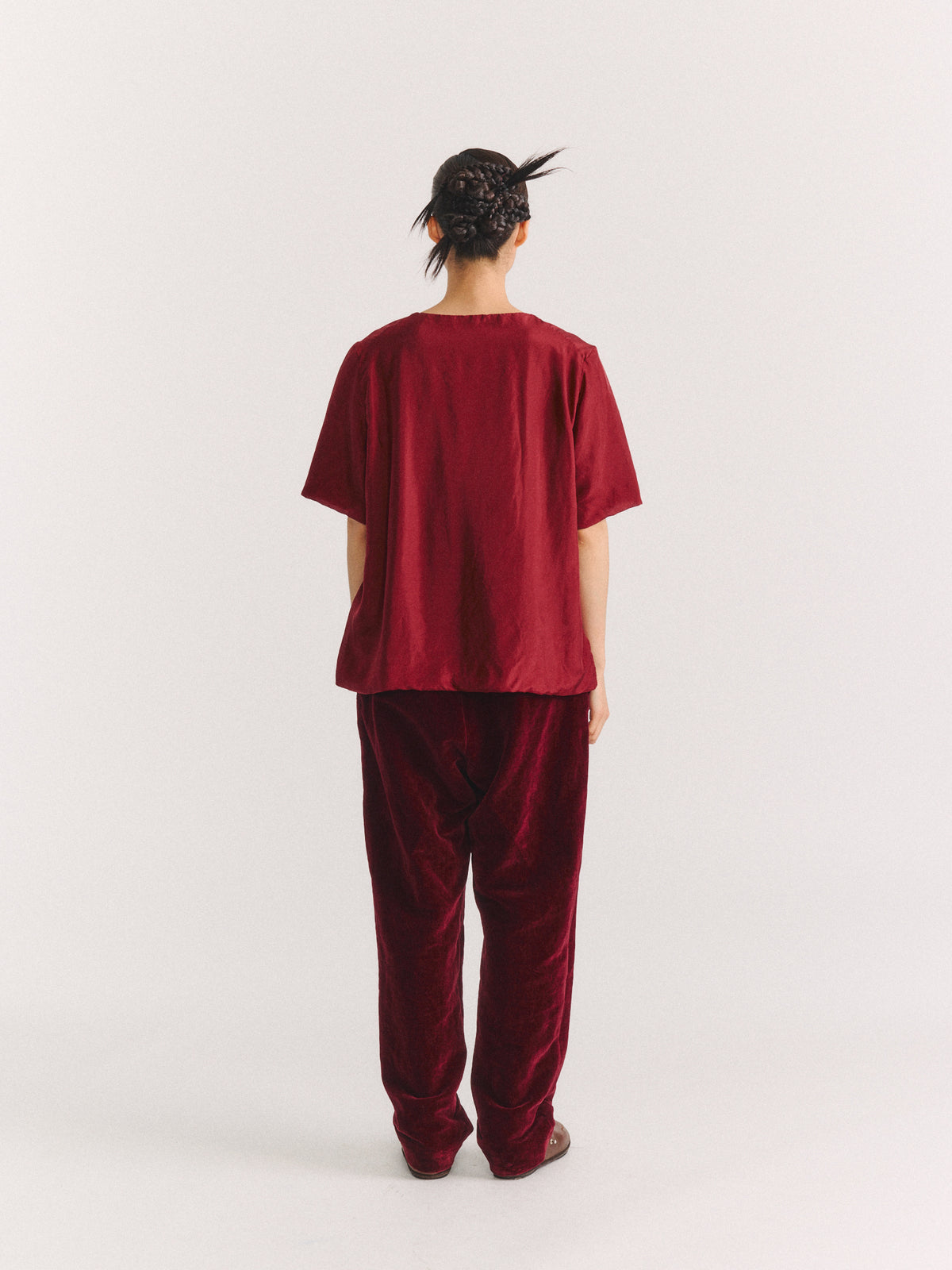 2 LAYERS TOP - L SOIE - PRUNE 
