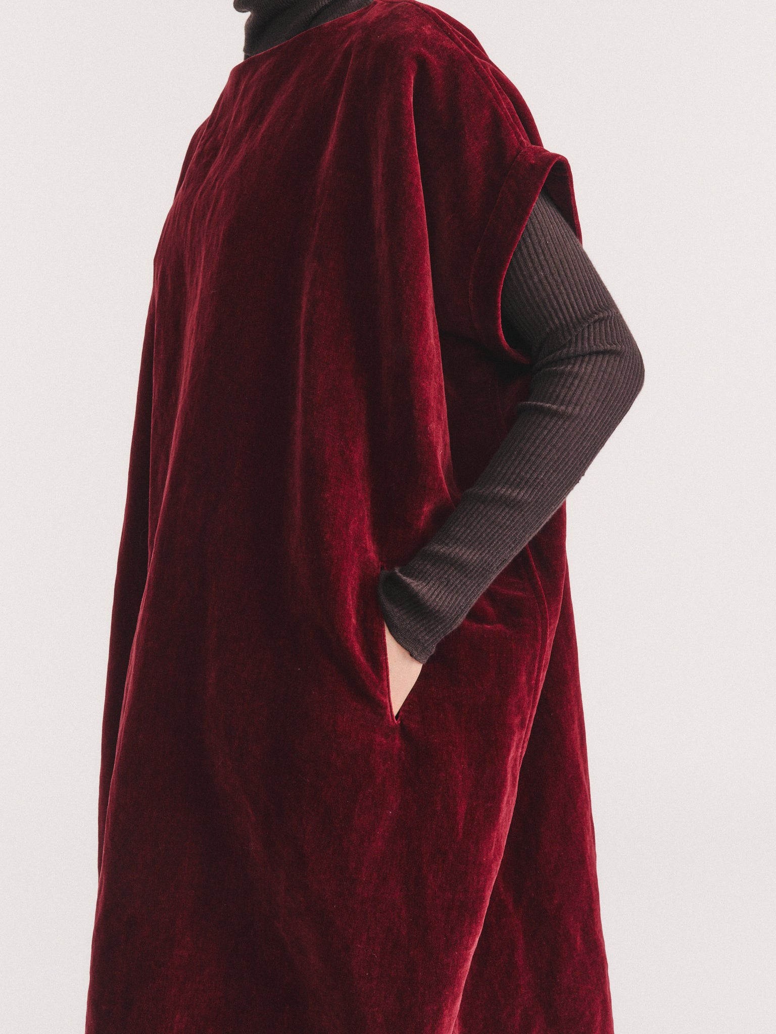 FRANCESCA TUNIC - MID VELVET - PRUNE