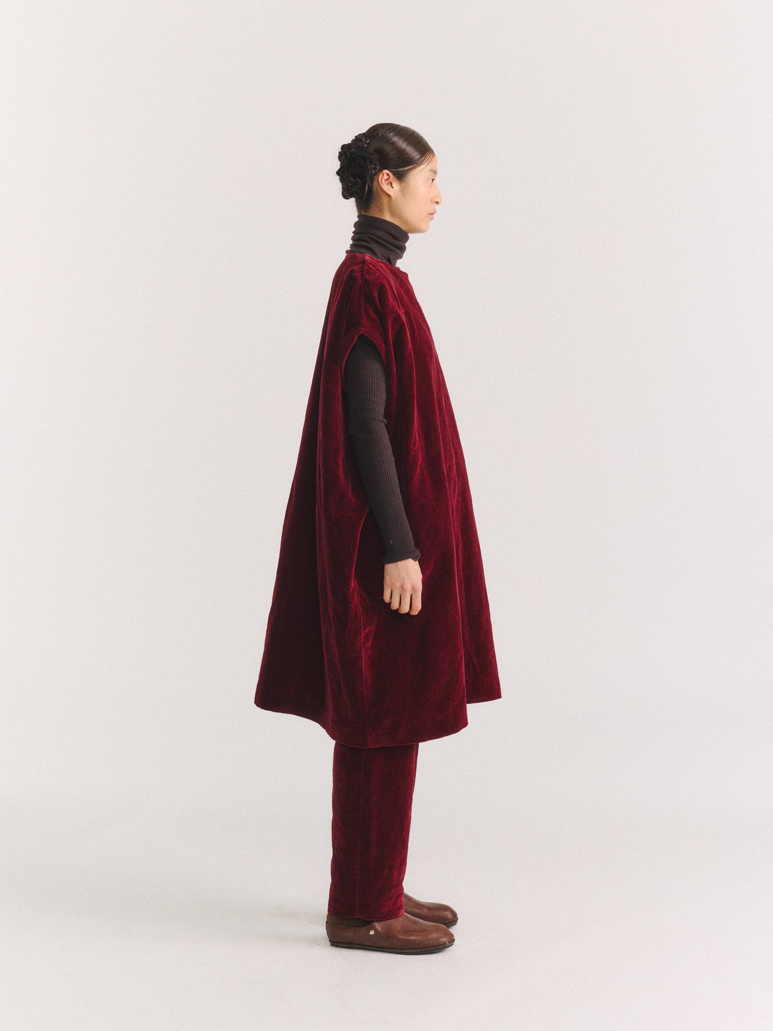 FRANCESCA TUNIC - MID VELVET - PRUNE