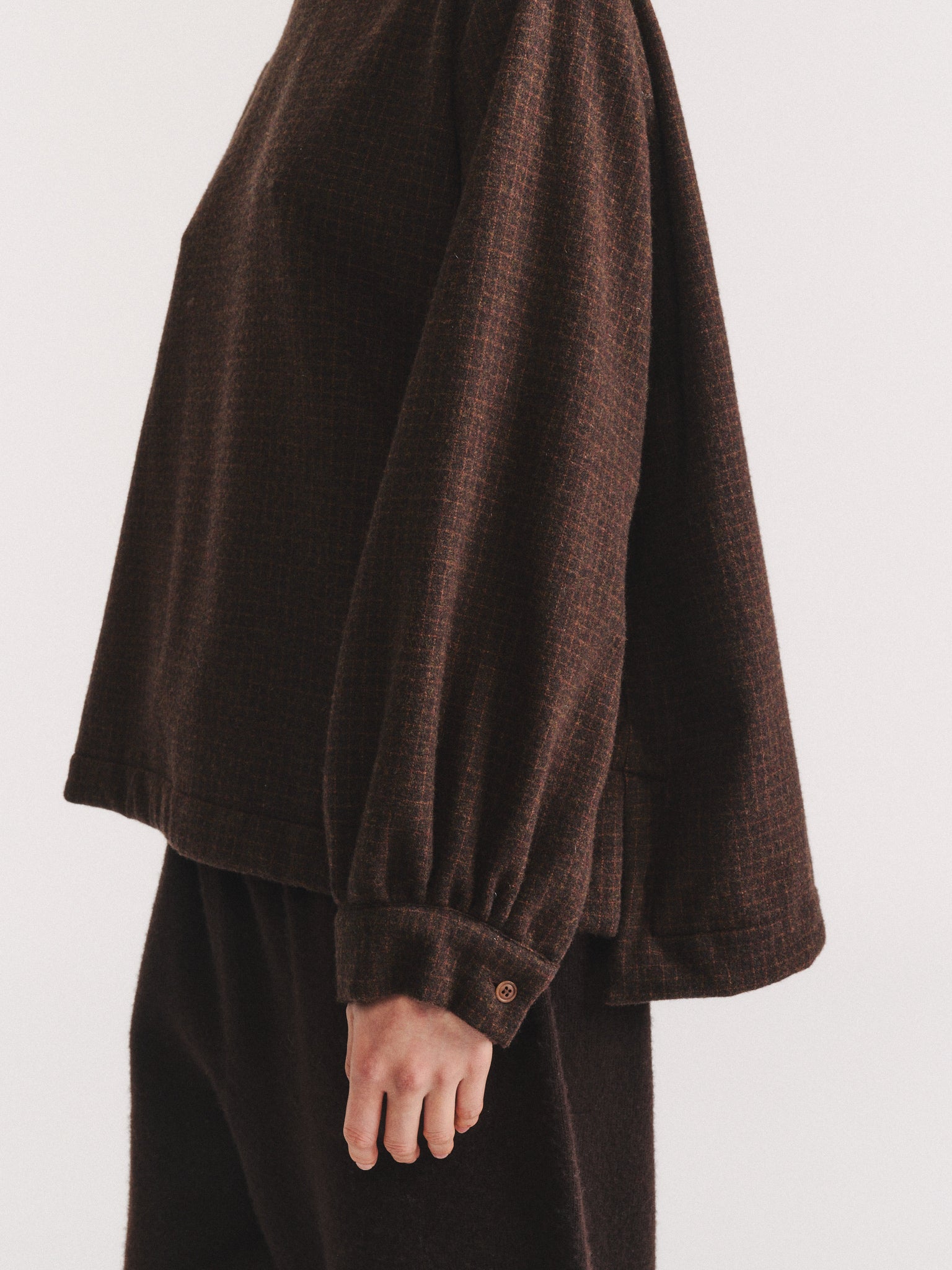 BIGGY TOP - PIN CHECK - BROWN CHECK