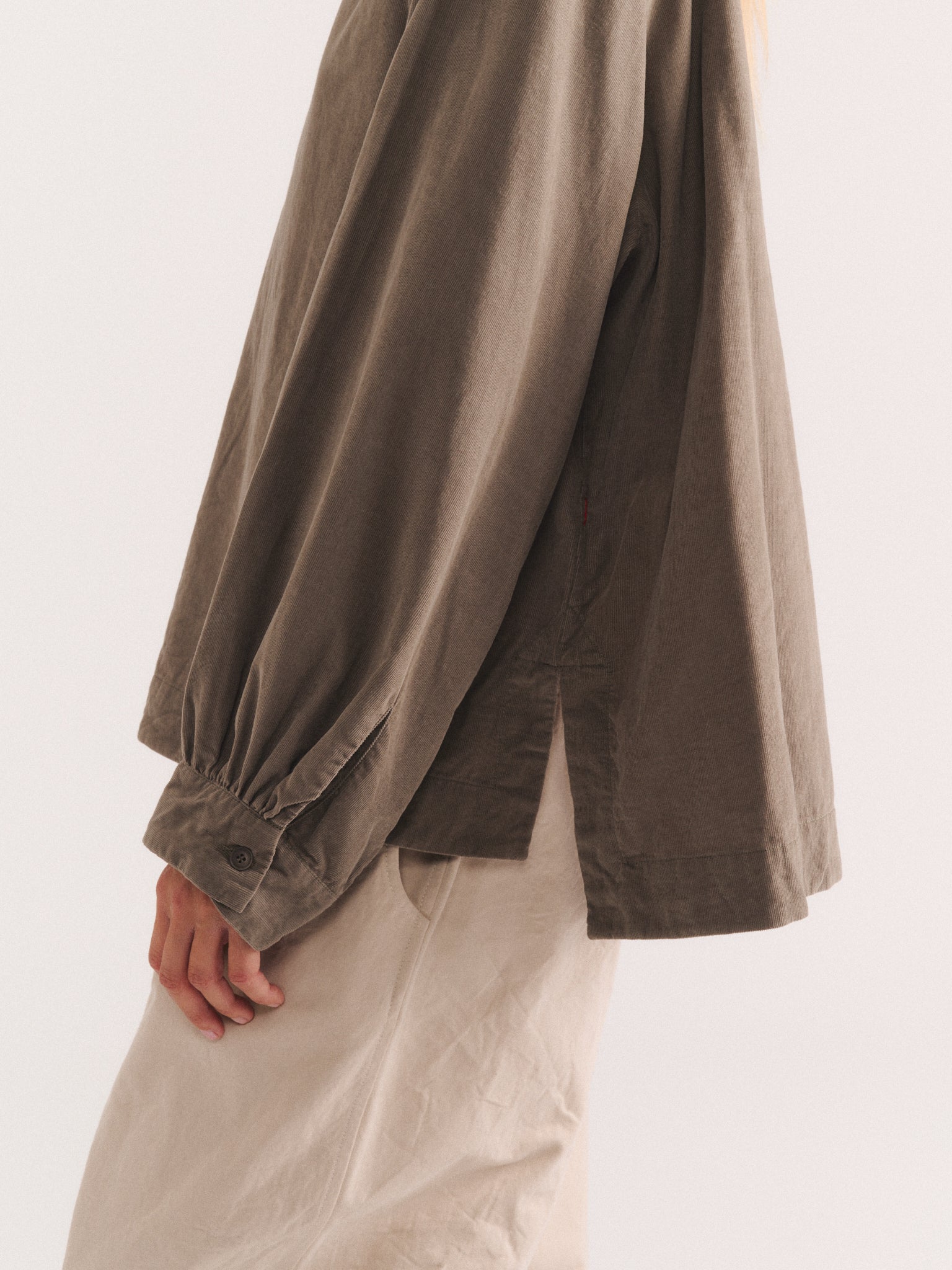BIGGY TOP  - PIN CORD - LIGHT KHAKI