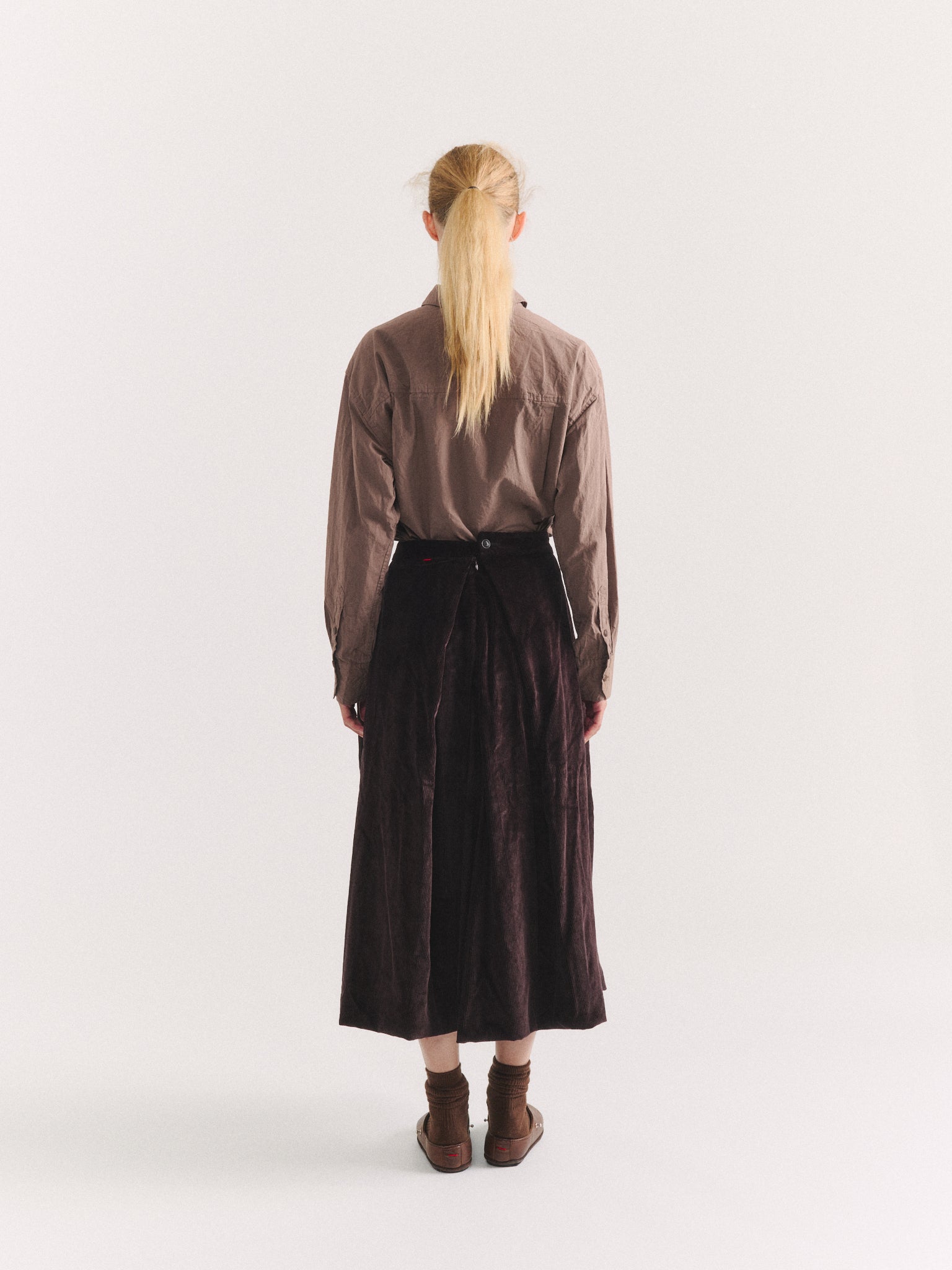 MOON SKIRT - H CORD - BROWN