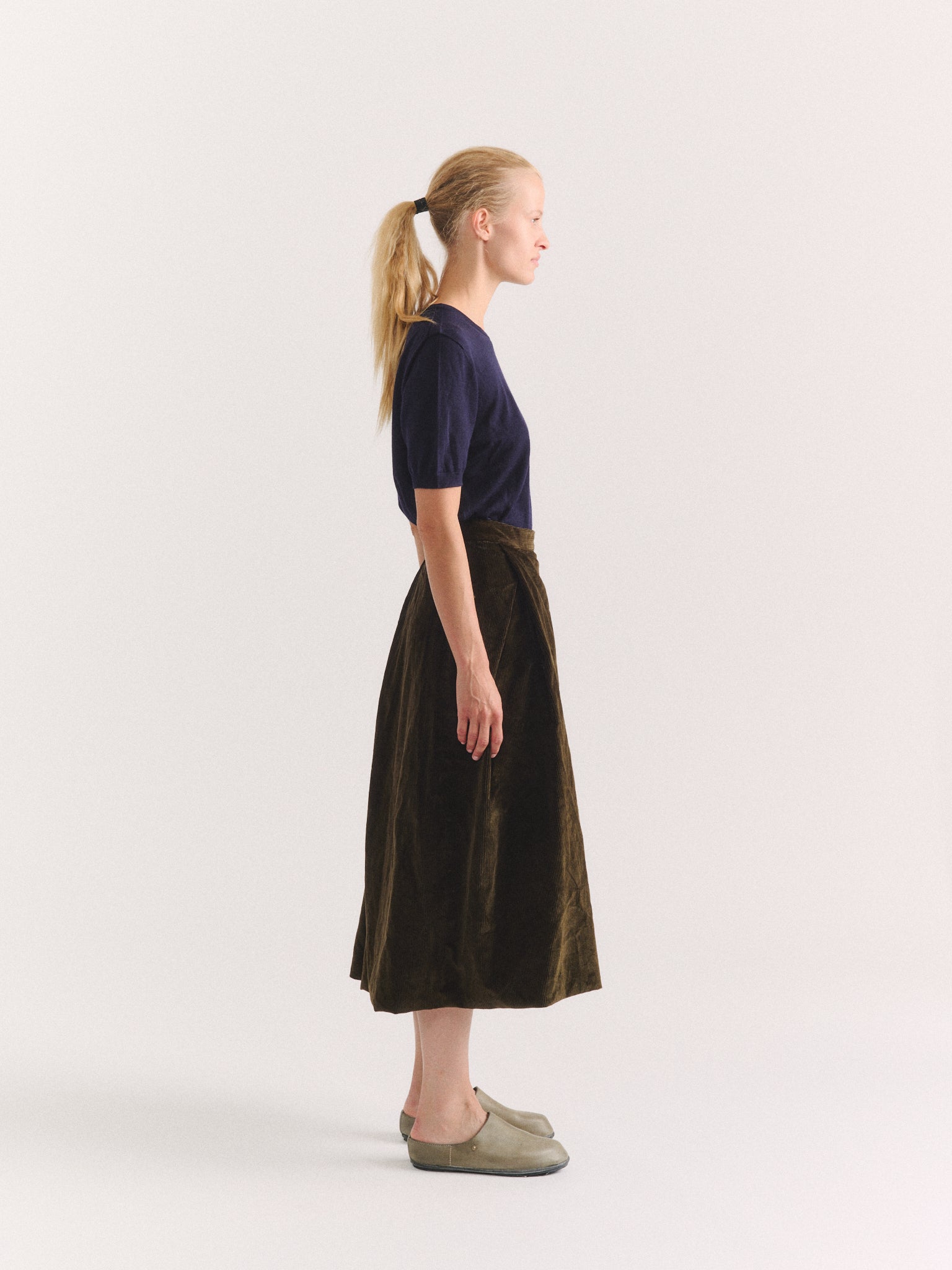 MOON SKIRT - H CORD - MOSS