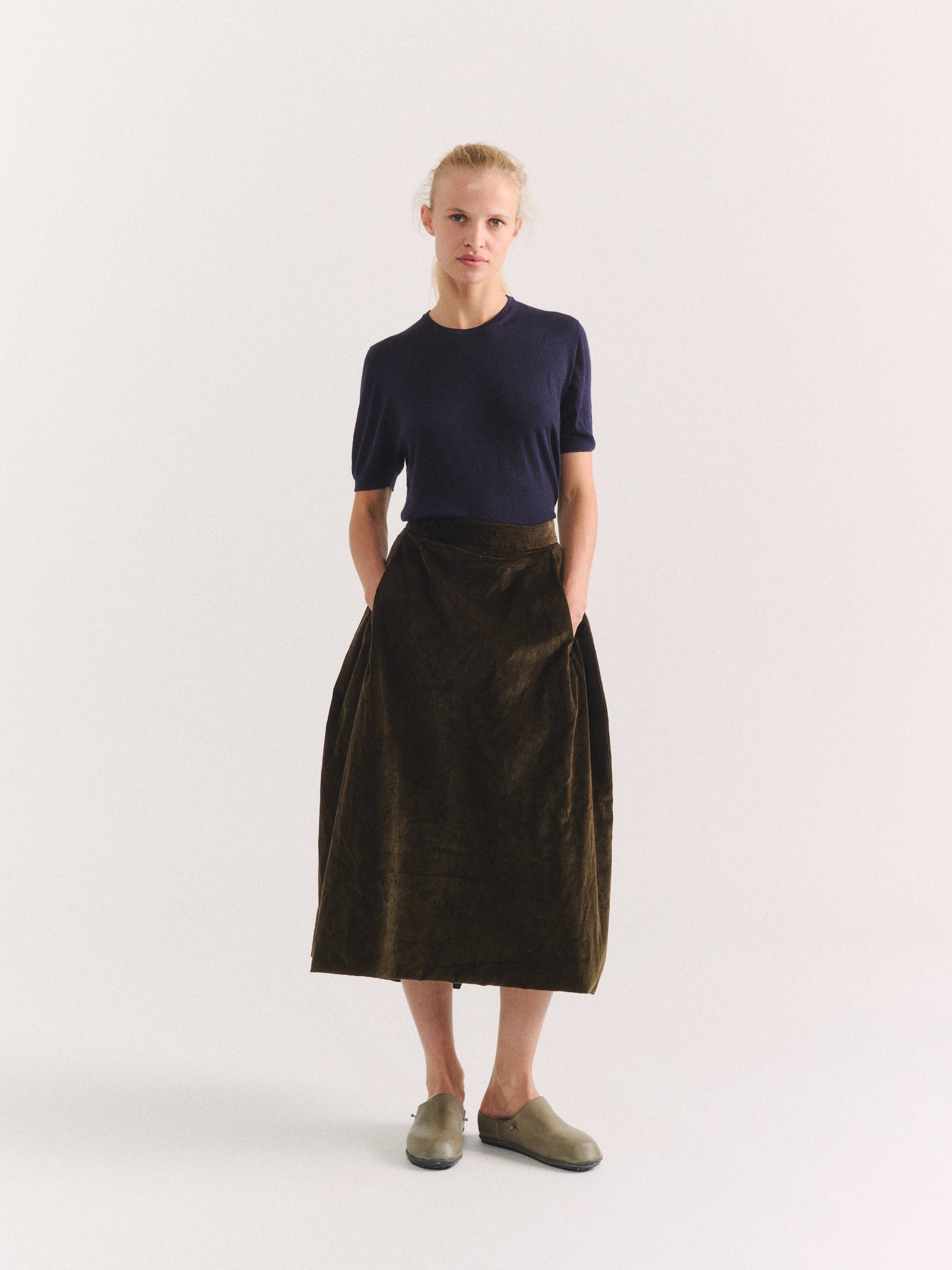 MOON SKIRT - H CORD - MOSS
