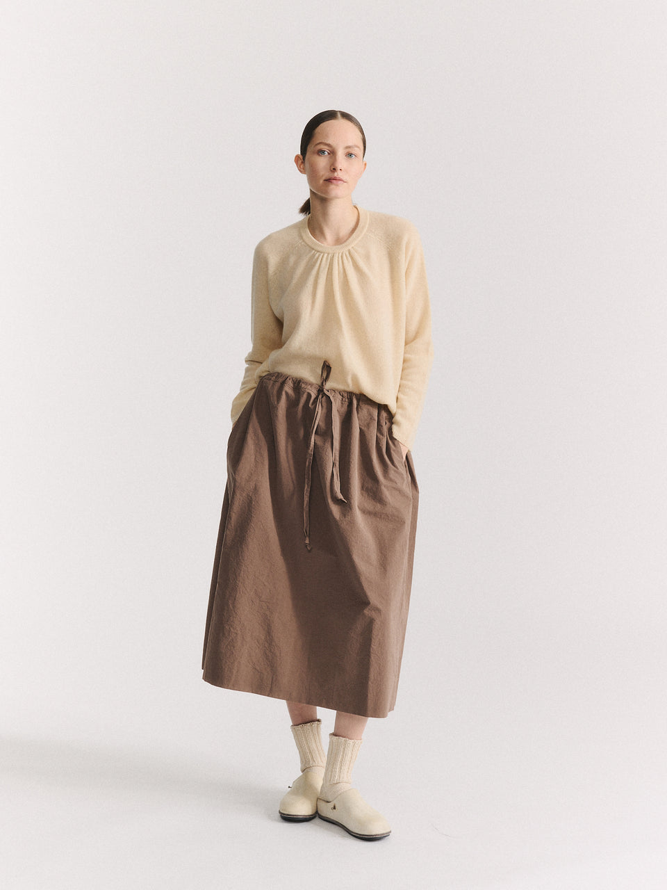 JENNIE SKIRT - PAPER COT - CLAY