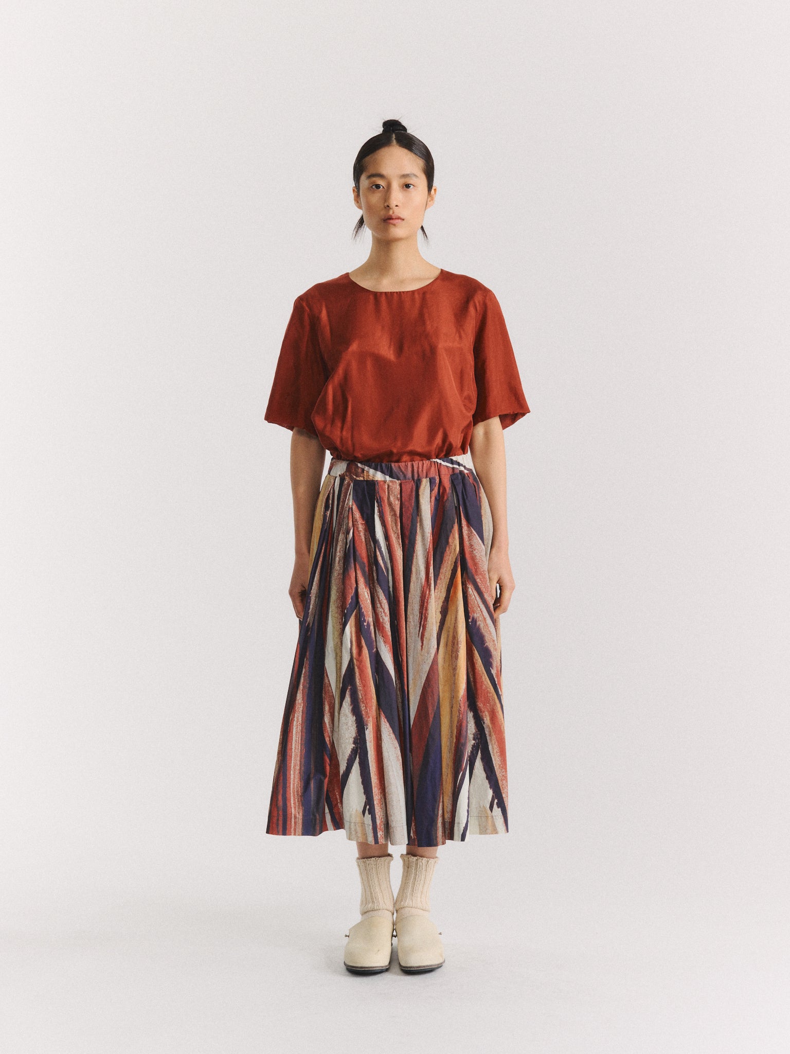 DOUBLE RIDEAUX SKIRT - L COT PRINT - PRINT 1