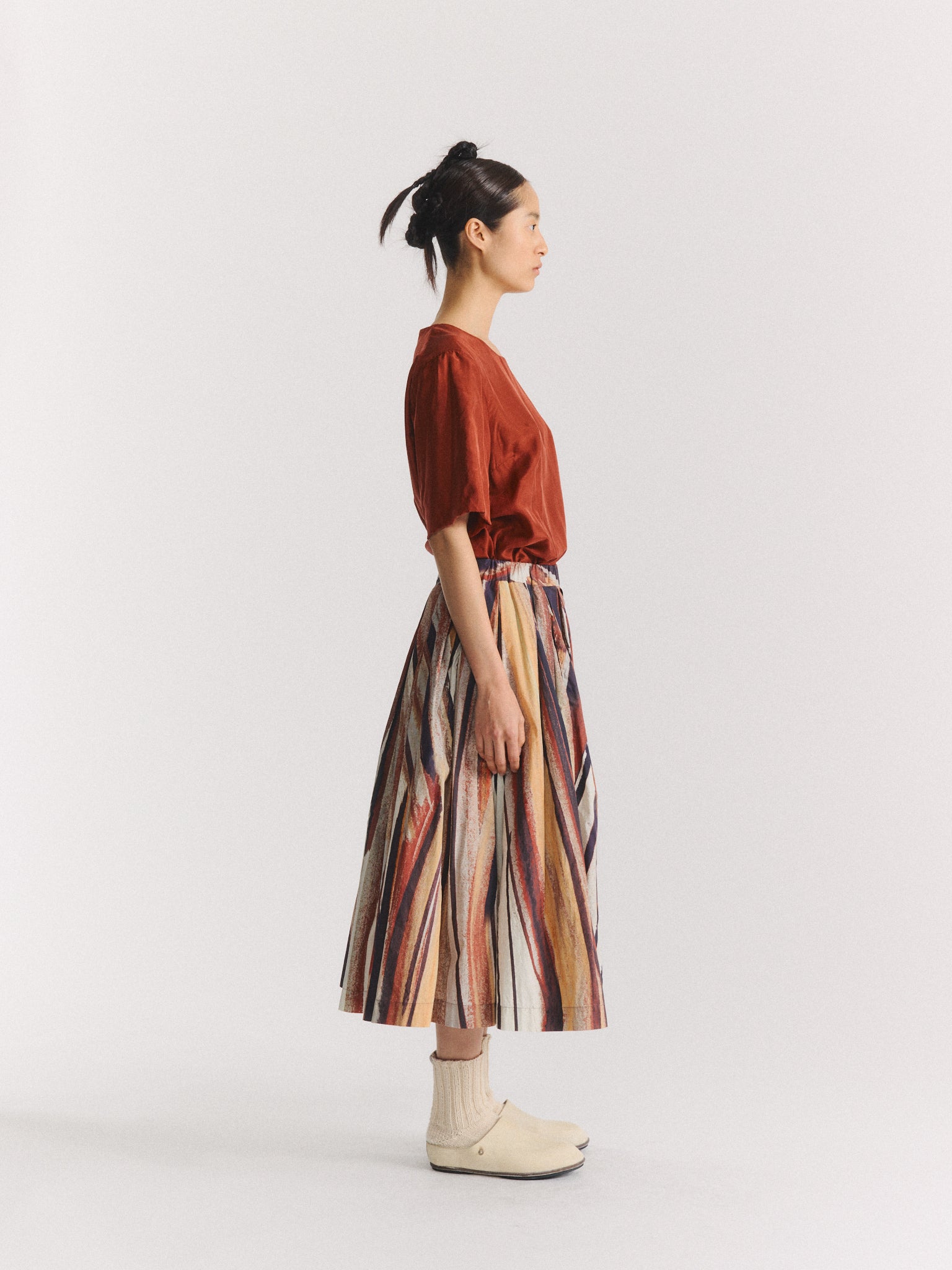 DOUBLE RIDEAUX SKIRT - L COT PRINT - PRINT 1