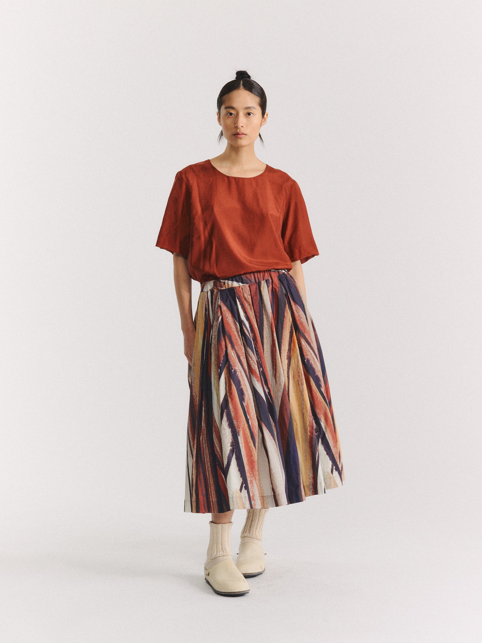 DOUBLE RIDEAUX SKIRT - L COT PRINT - PRINT 1