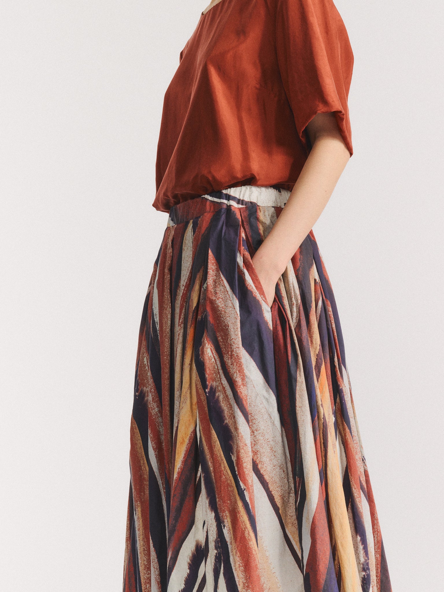 DOUBLE RIDEAUX SKIRT - L COT PRINT - PRINT 1