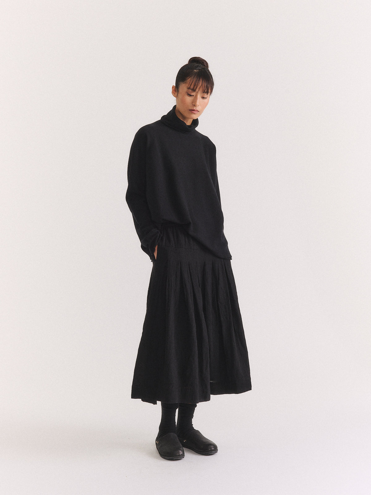 RIVA SKIRT - OPEN WEAVE - BLACK