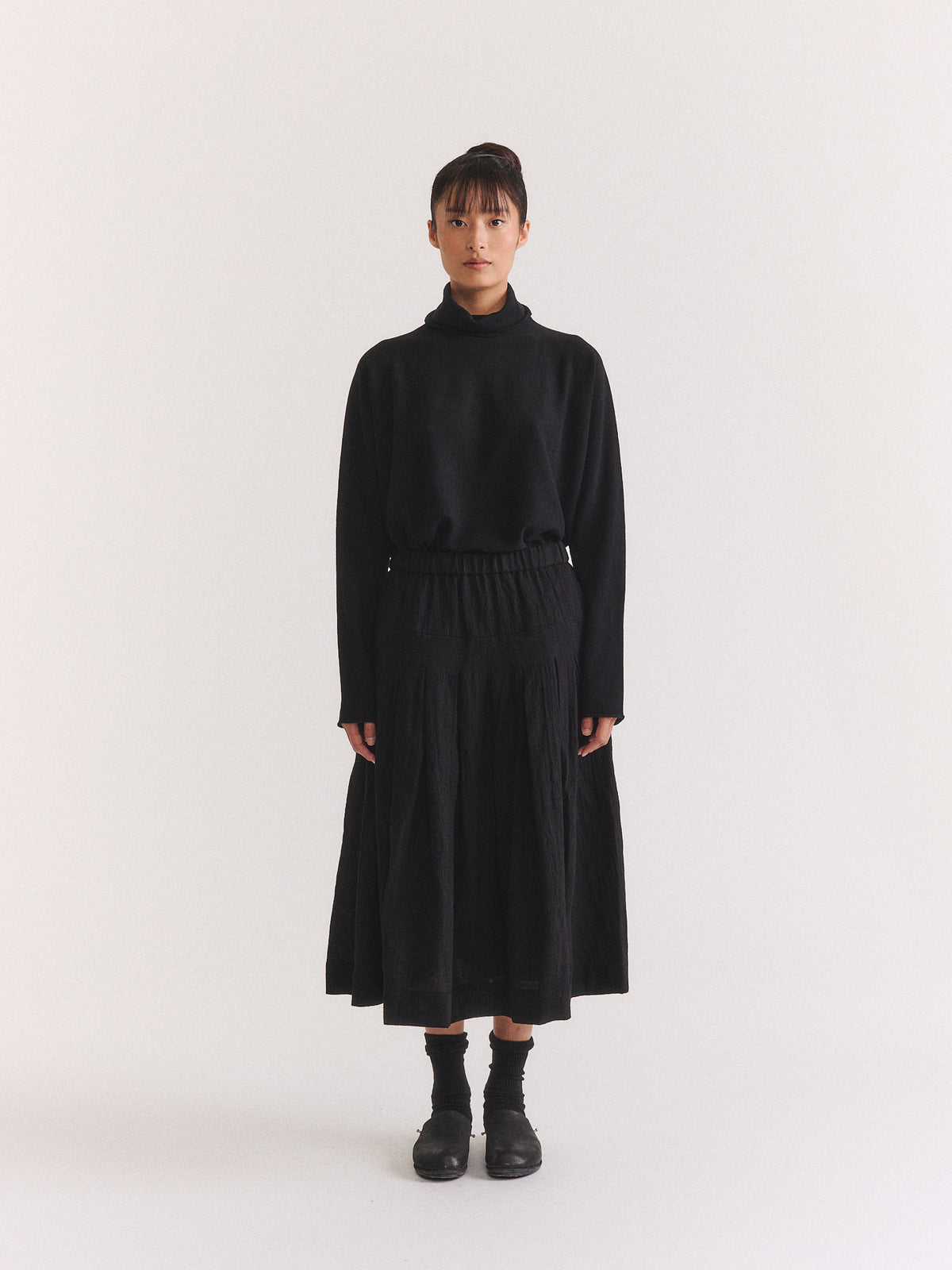 RIVA SKIRT - OPEN WEAVE - BLACK