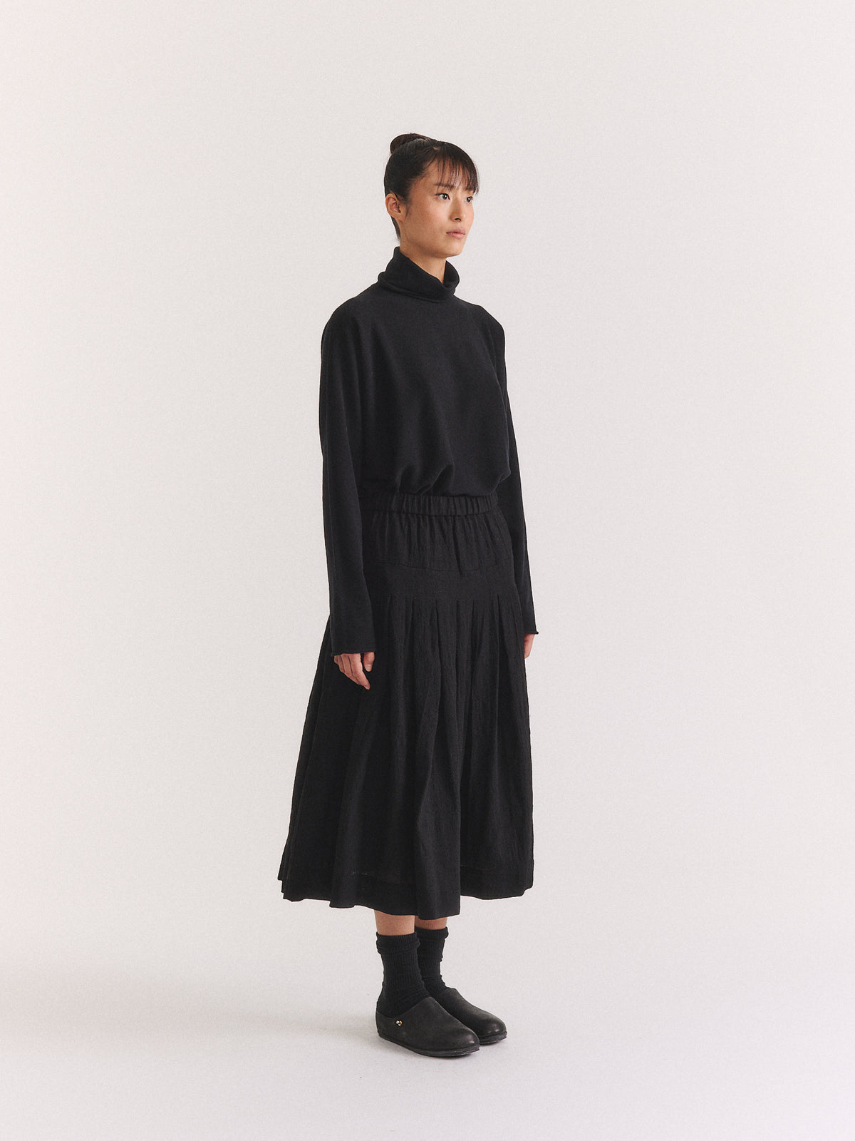 RIVA SKIRT - OPEN WEAVE - BLACK