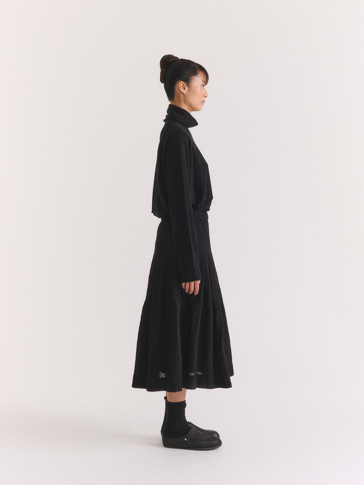 RIVA SKIRT - OPEN WEAVE - BLACK