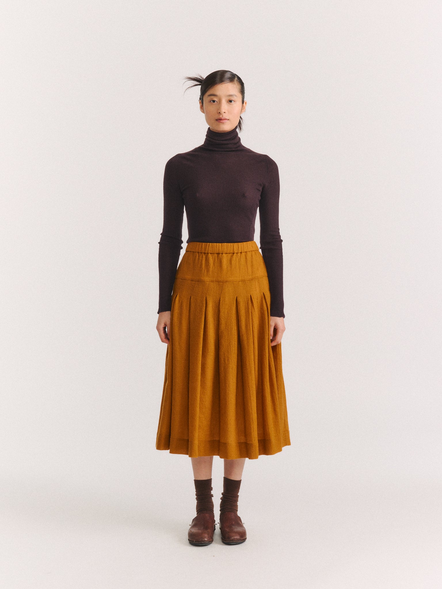 RIVA SKIRT - OPEN WEAVE - GOLD