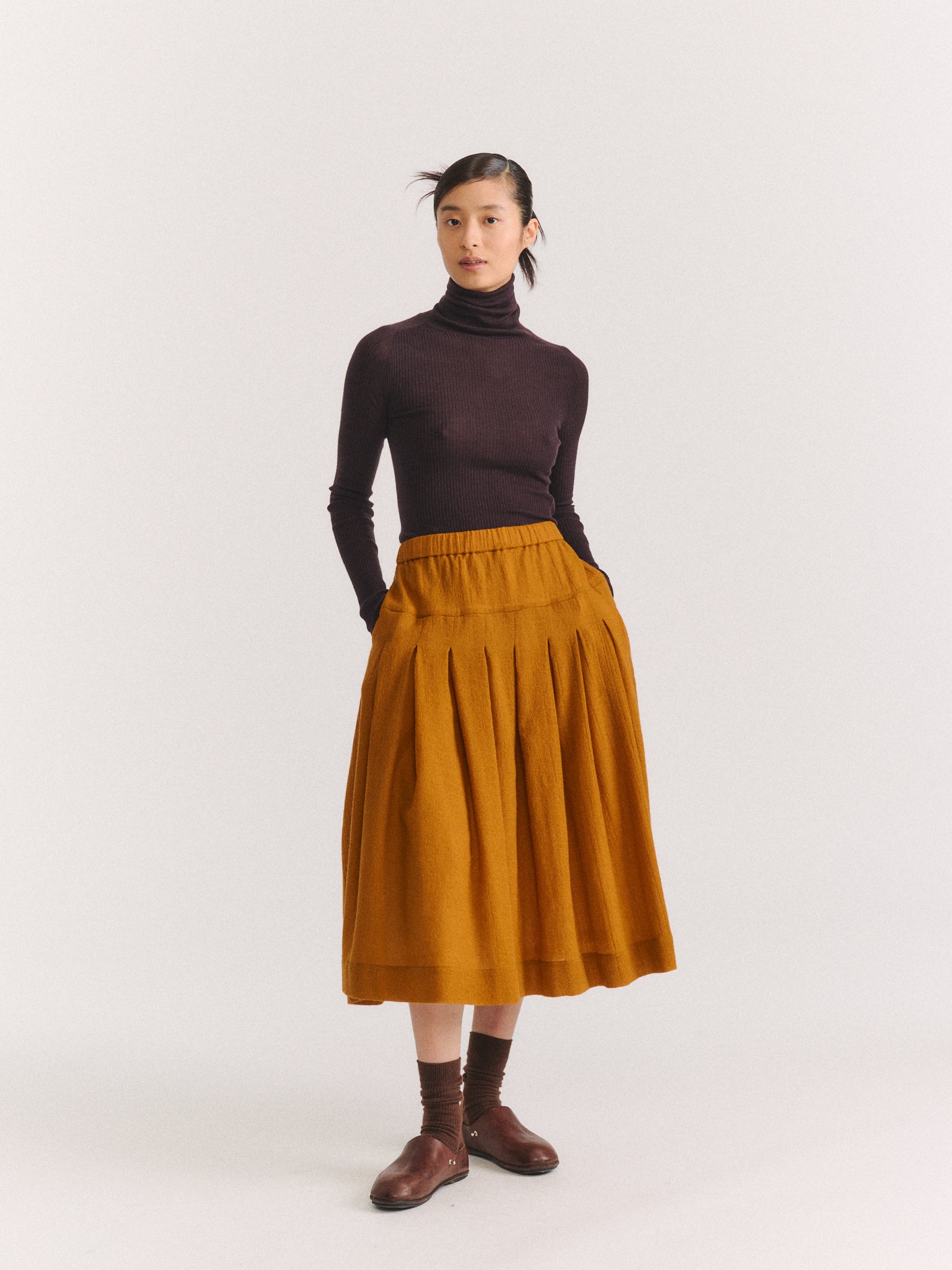 RIVA SKIRT - OPEN WEAVE - GOLD