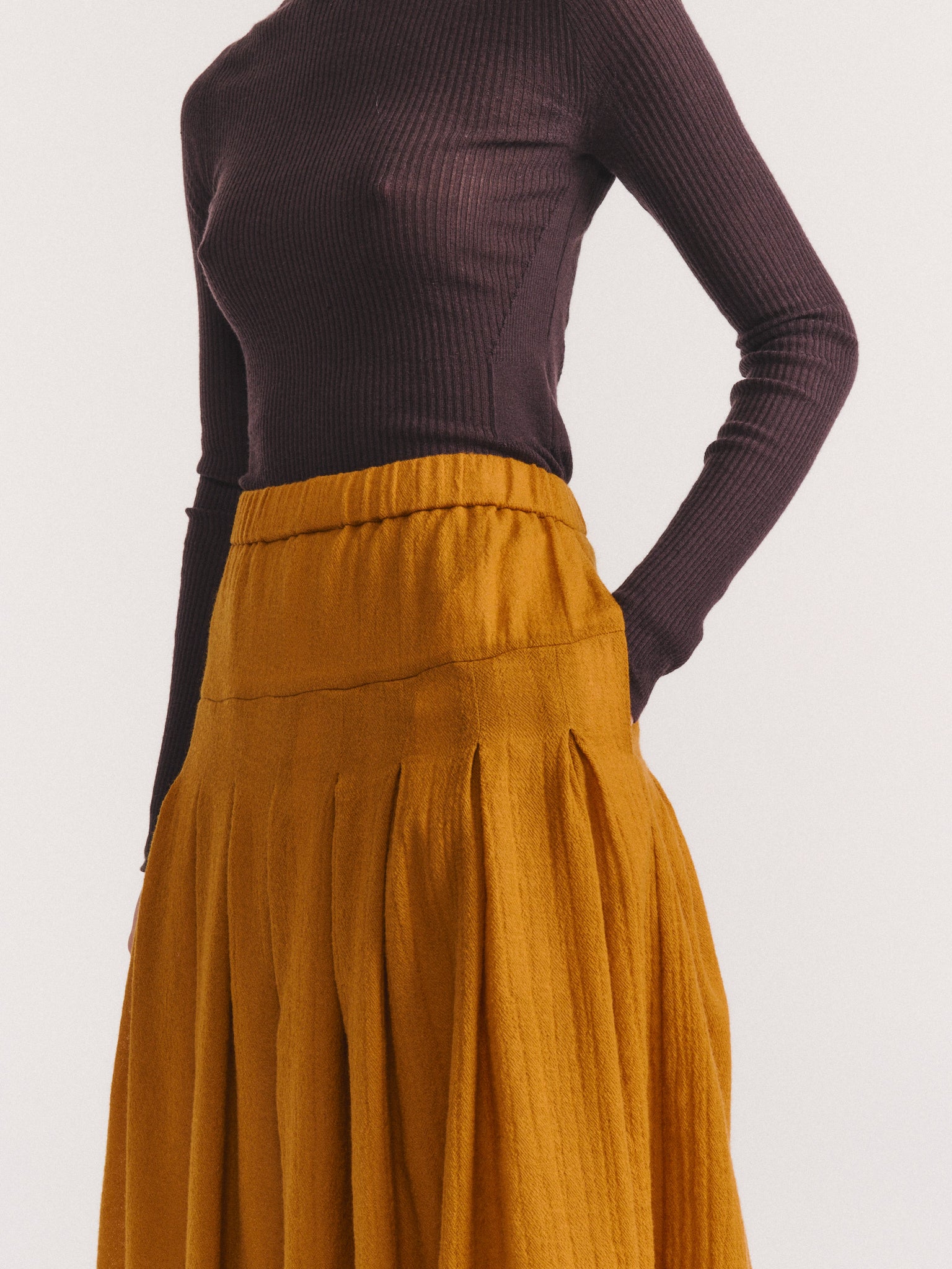 RIVA SKIRT - OPEN WEAVE - GOLD