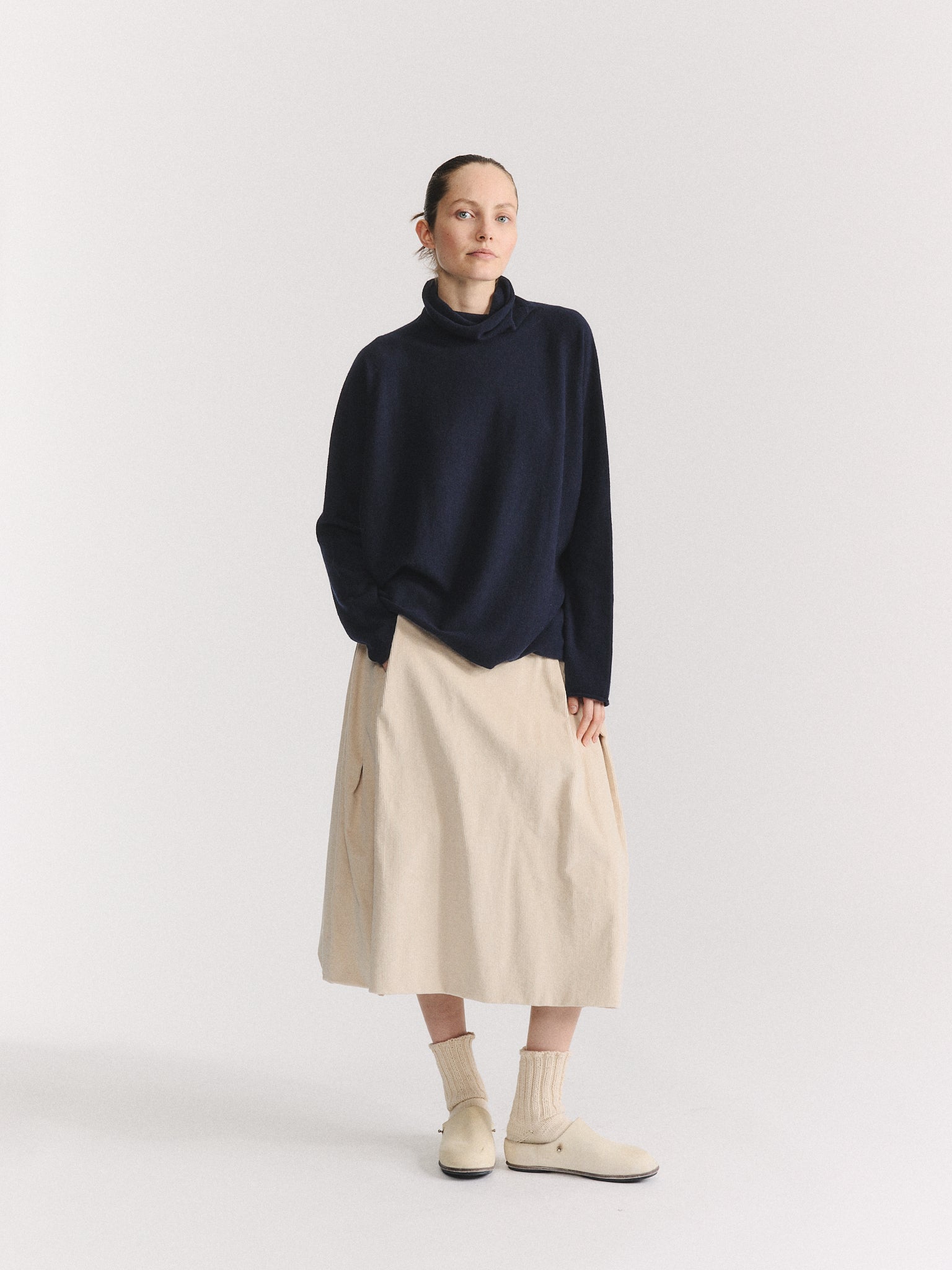 PULL CHIMNEY SEAMLESS - CACHEMIRE - NUIT
