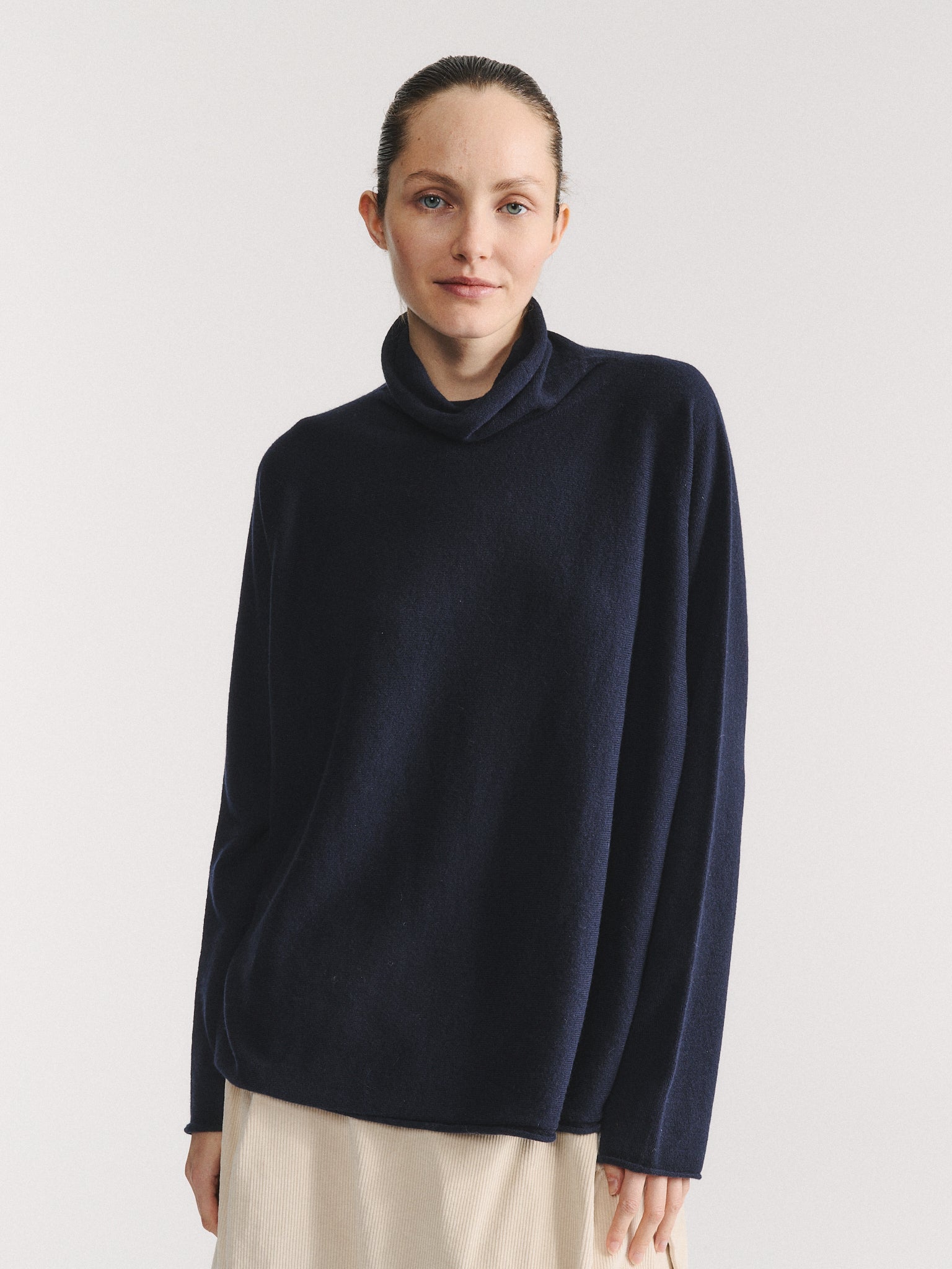 PULL CHIMNEY SEAMLESS - CACHEMIRE - NUIT