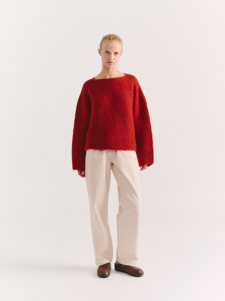 SOFT MOH JUMPER - MOHWOOL - RUST