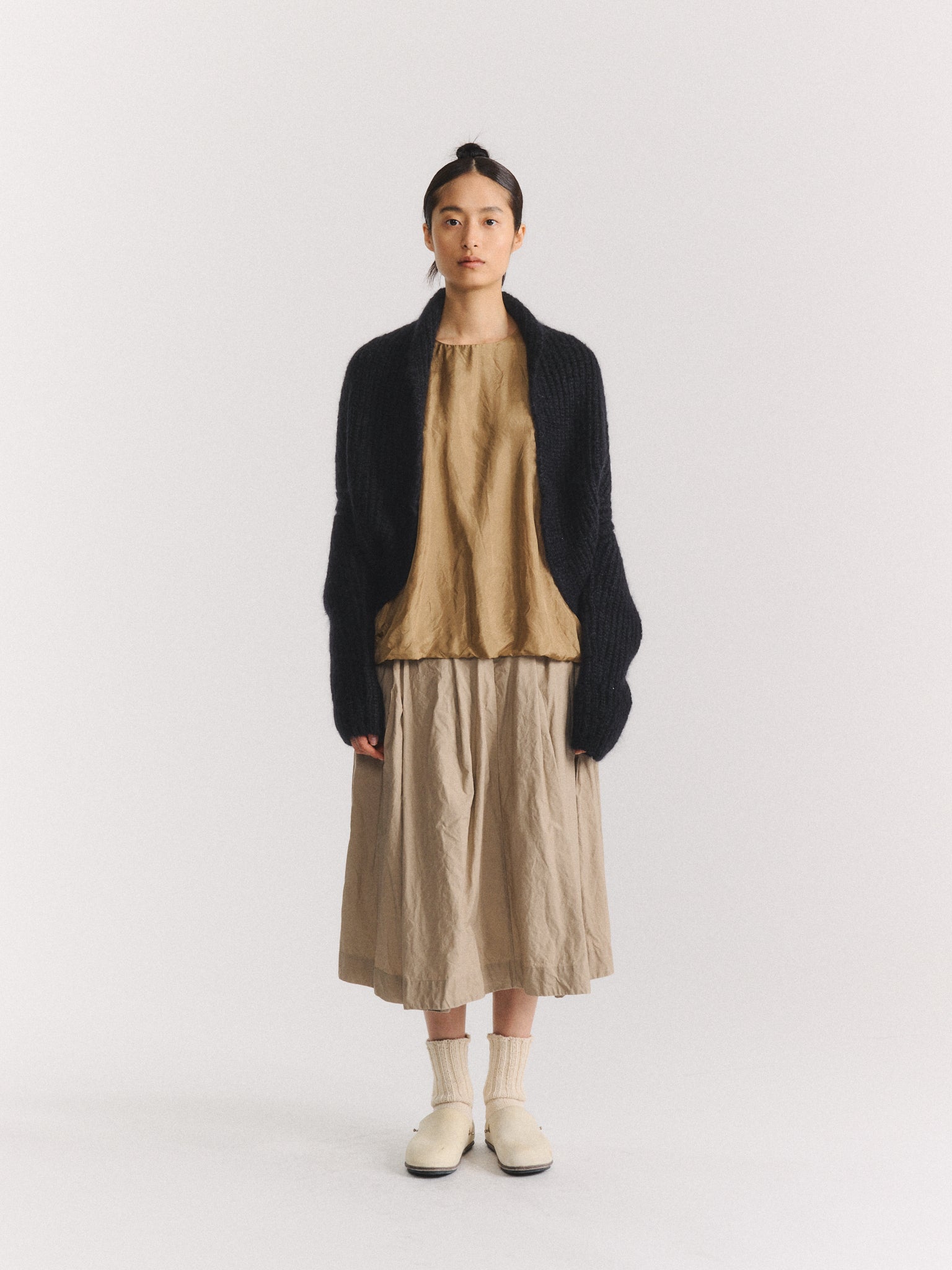 CARDIGAN - MOHWOOL - NOIR