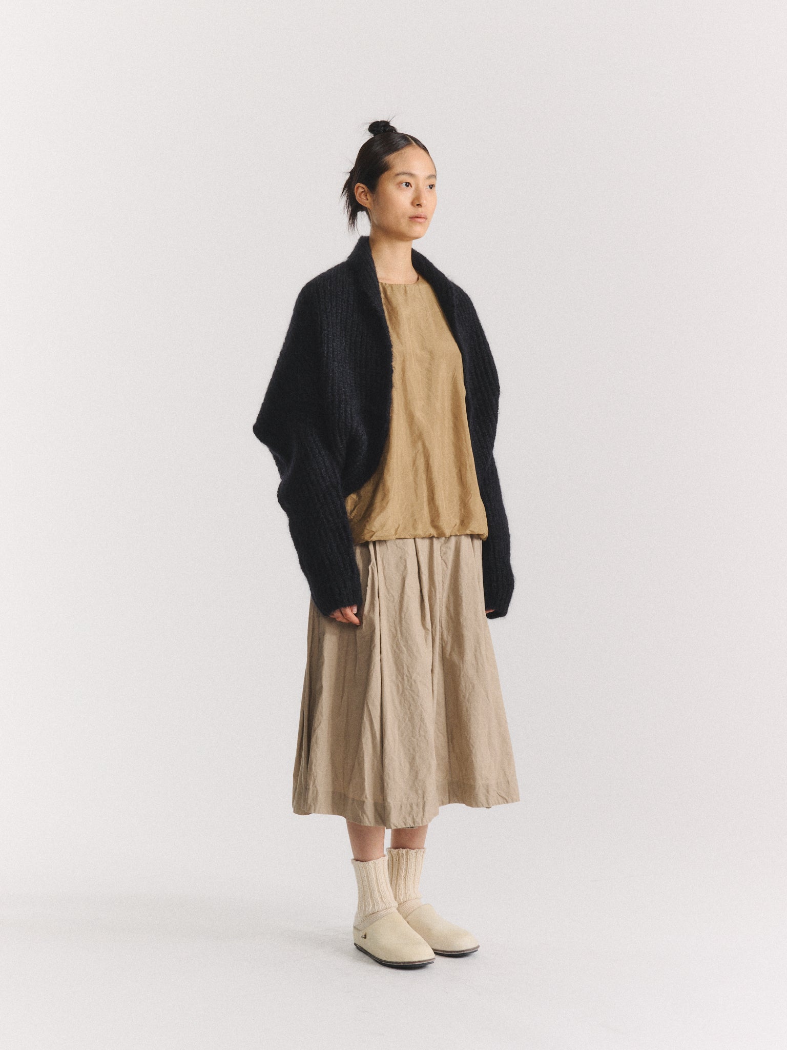 CARDIGAN - MOHWOOL - NOIR