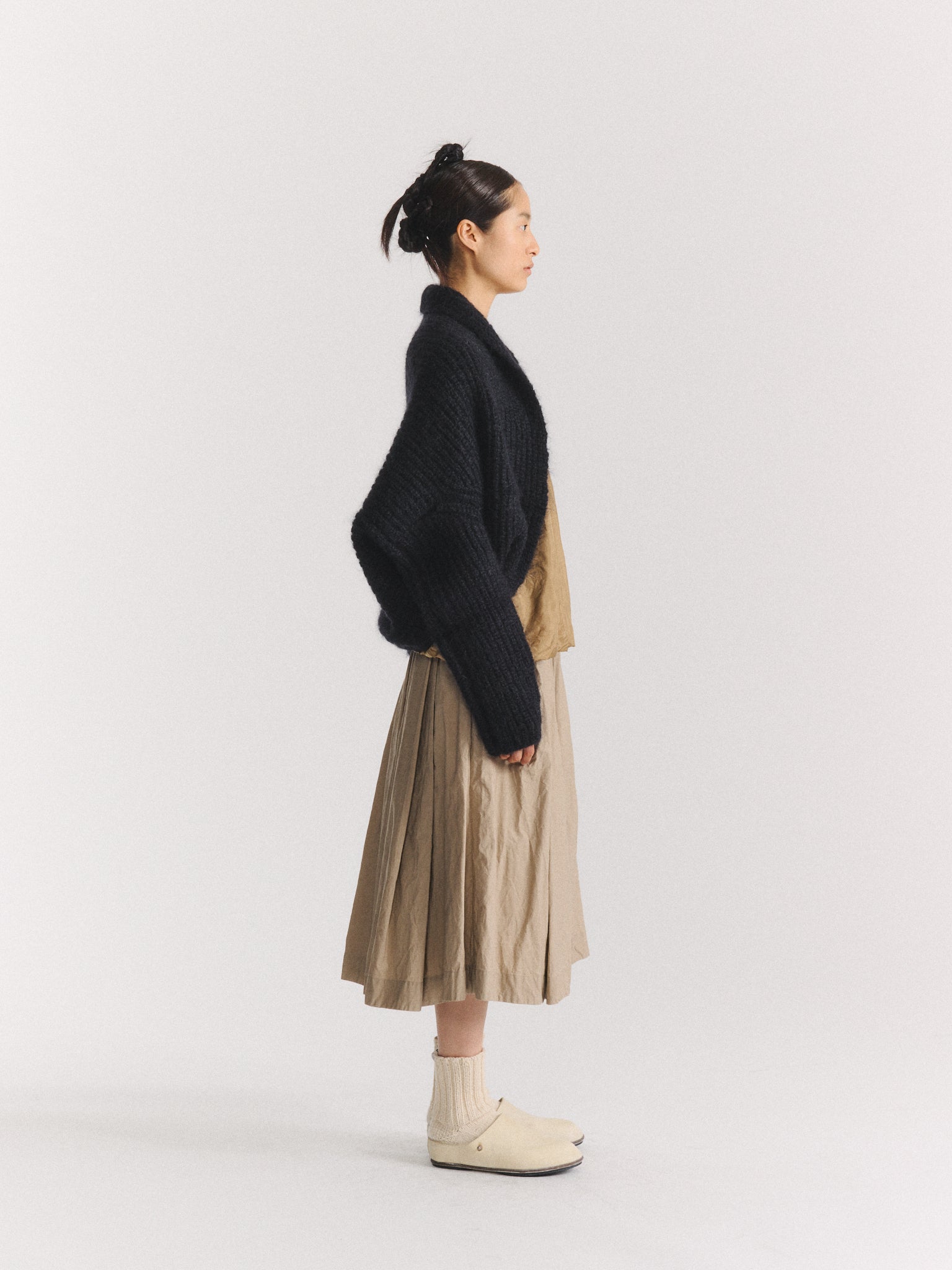 CARDIGAN - MOHWOOL - NOIR