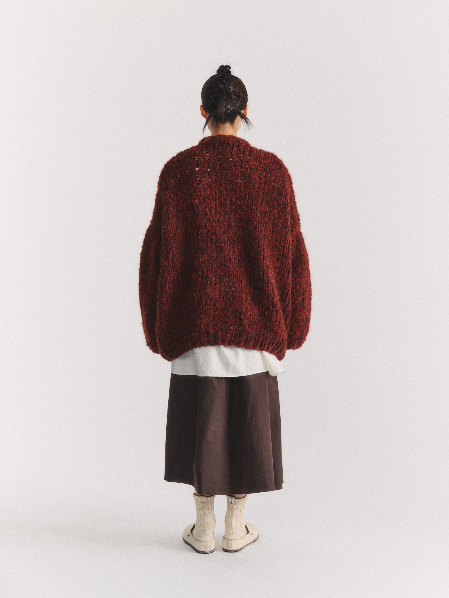 CARDIGAN ELSA - ALPA BROSSÉ - BRUN FONCÉ / ROUILLE
