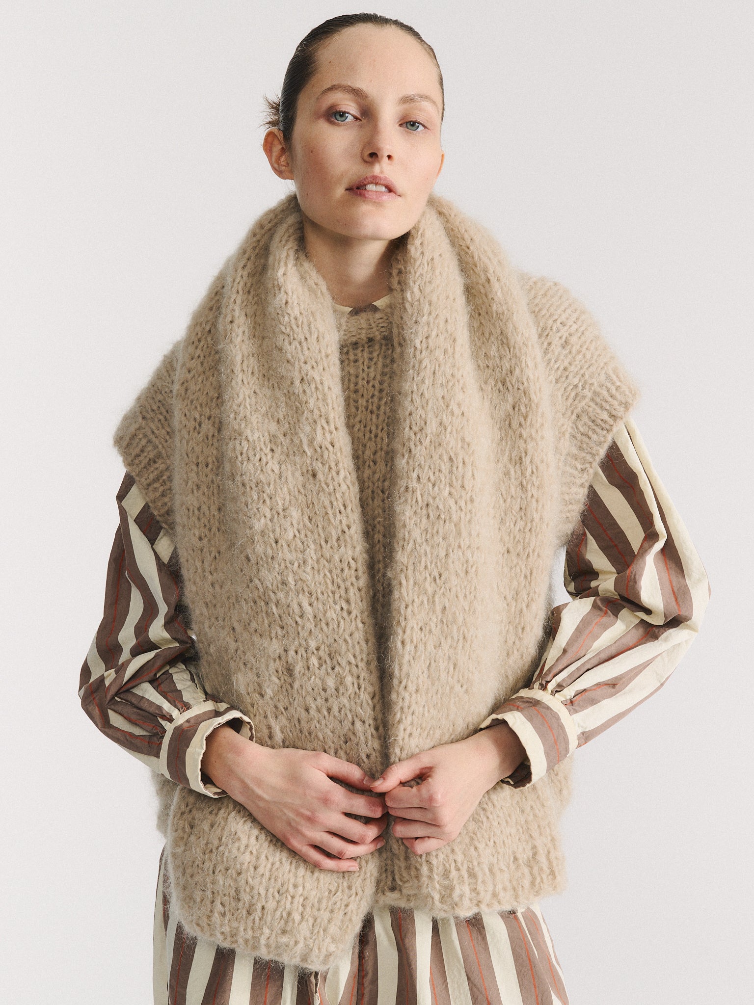 SCARF - MOHAIR - ECRU