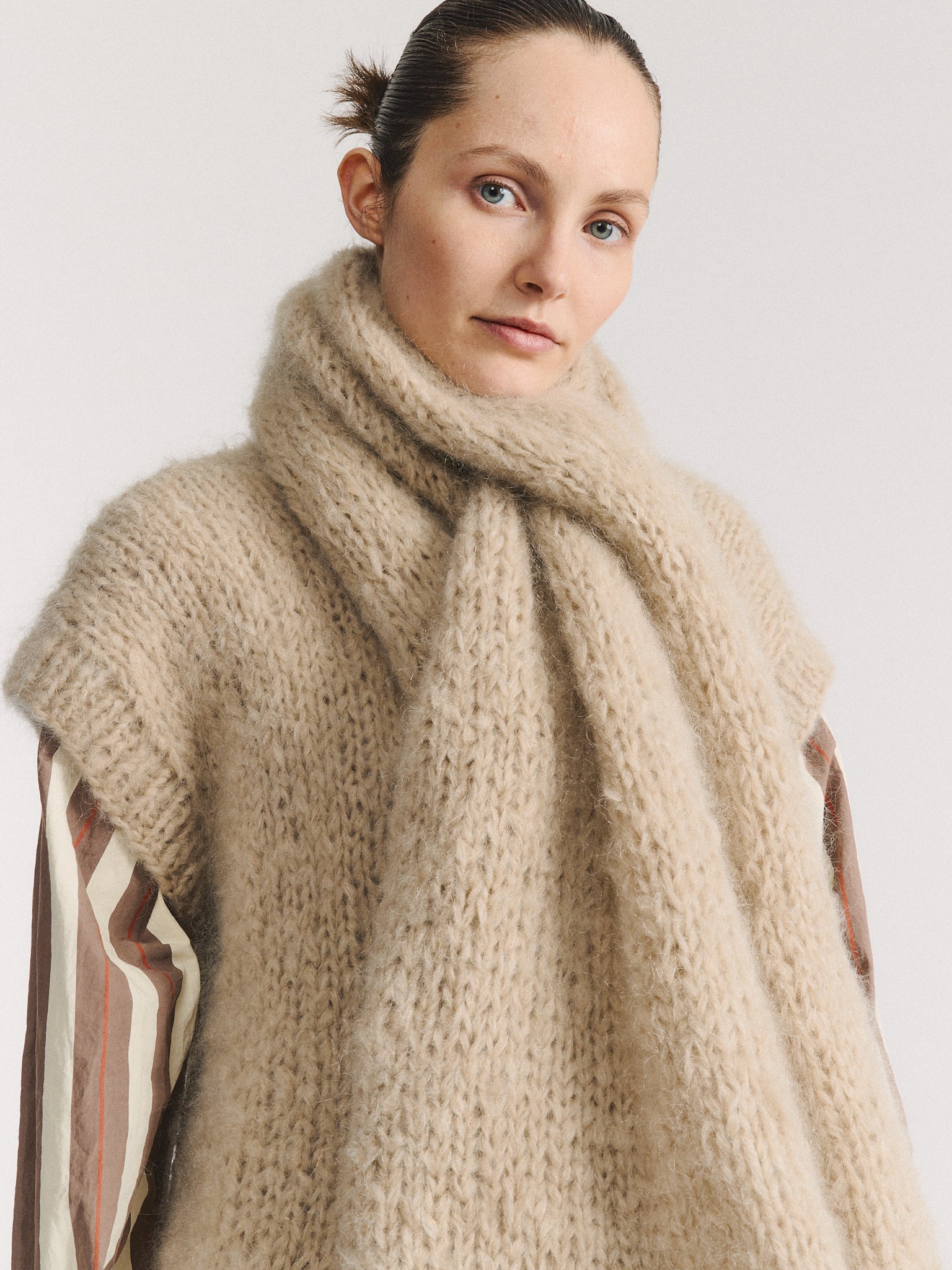 SCARF - MOHAIR - ECRU