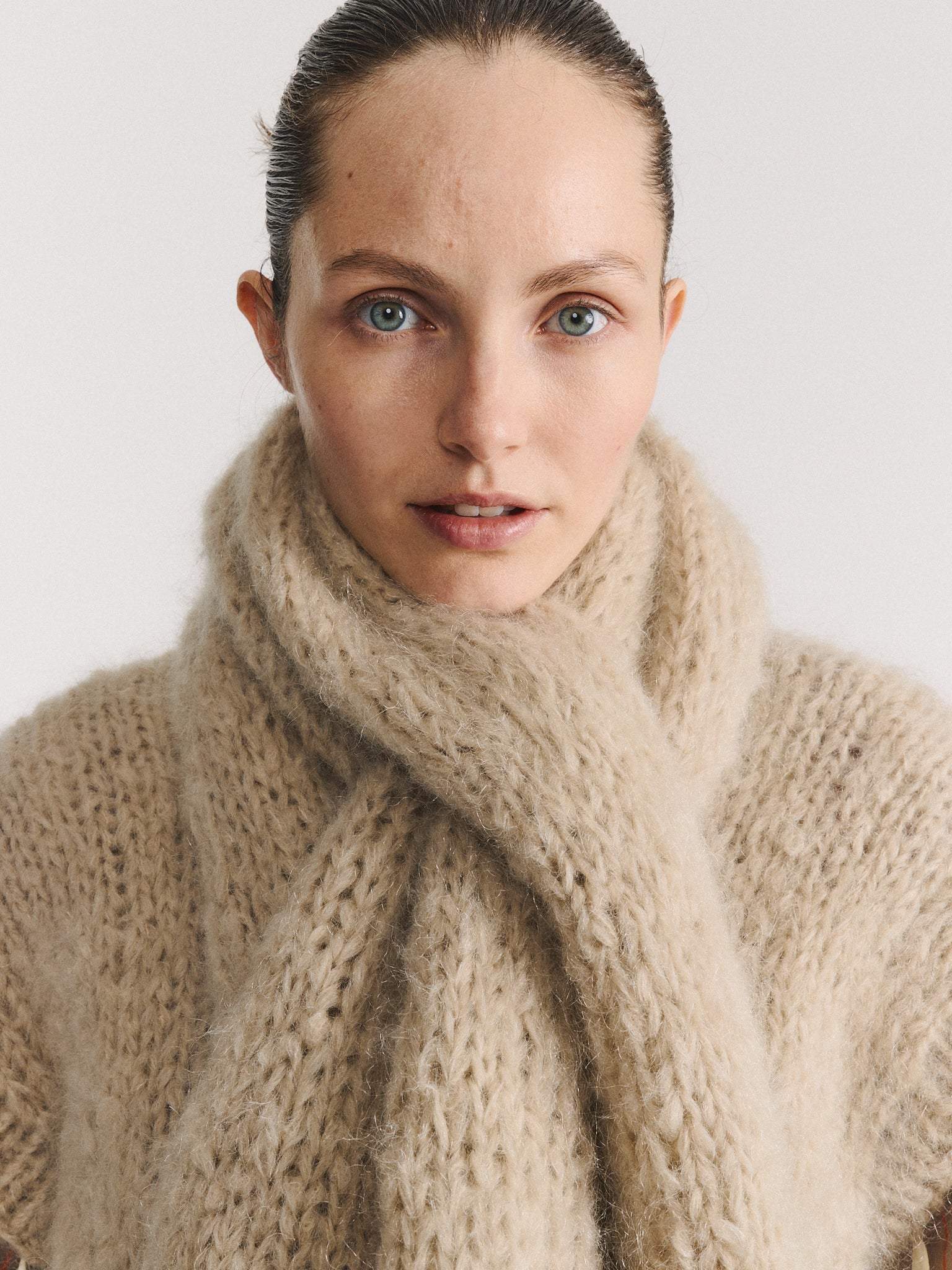 SCARF - MOHAIR - ECRU