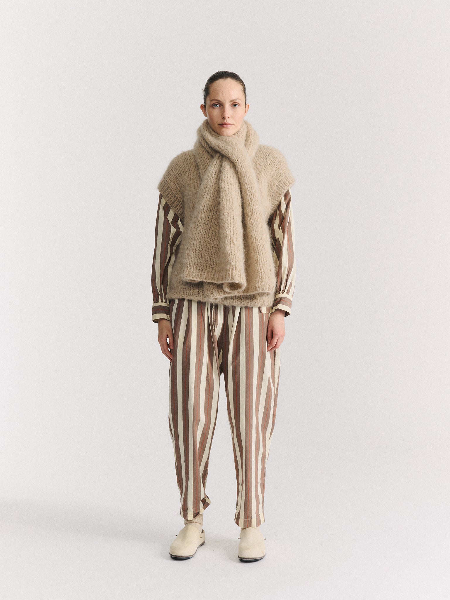 SCARF - MOHAIR - ECRU