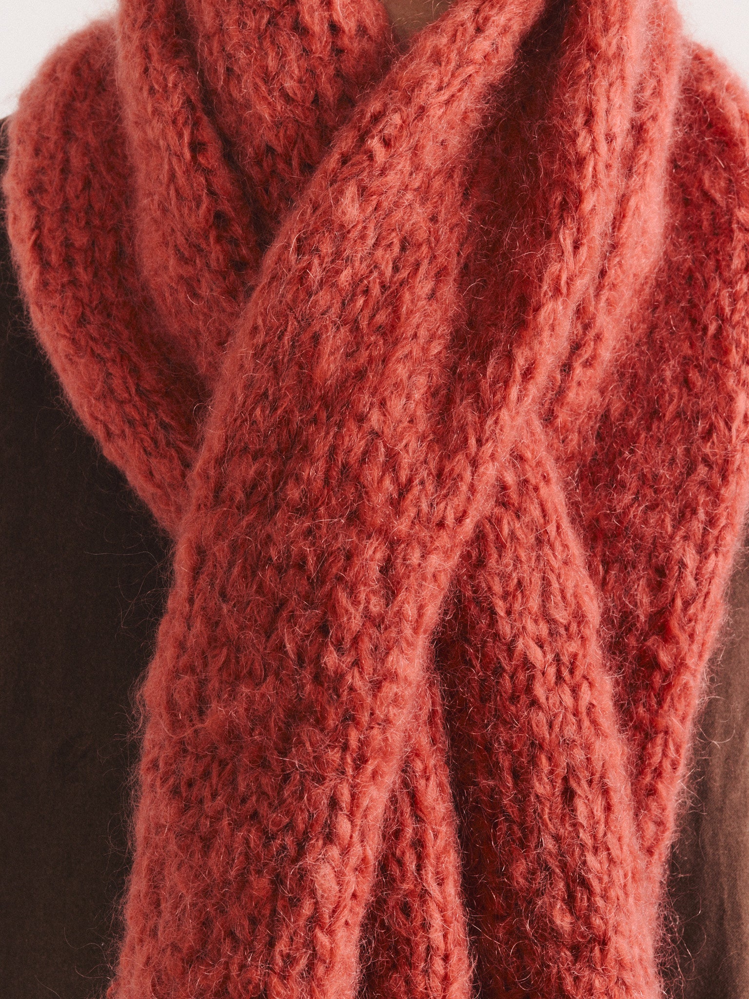 SCARF - MOHAIR - RUST