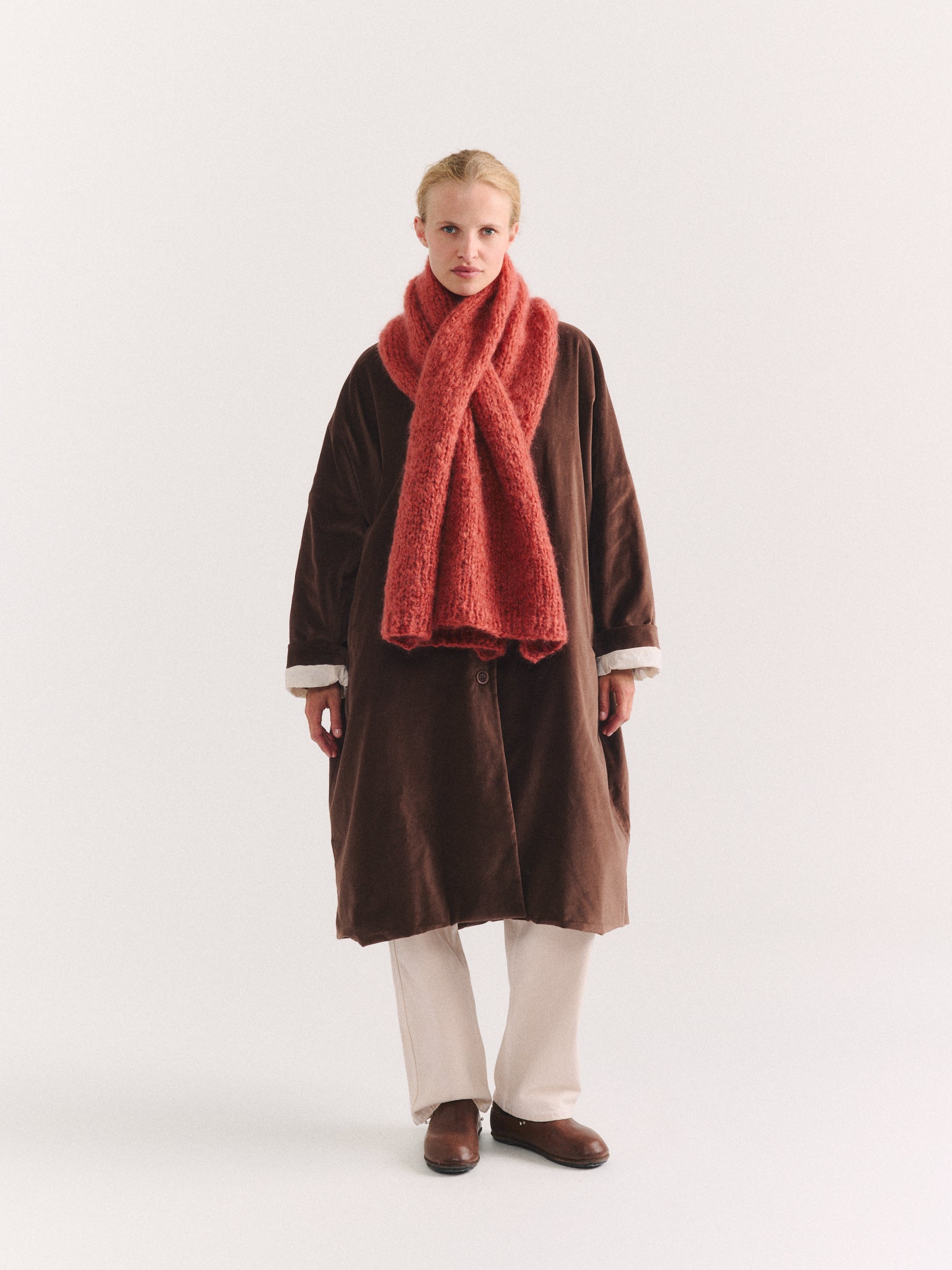 SCARF - MOHAIR - RUST