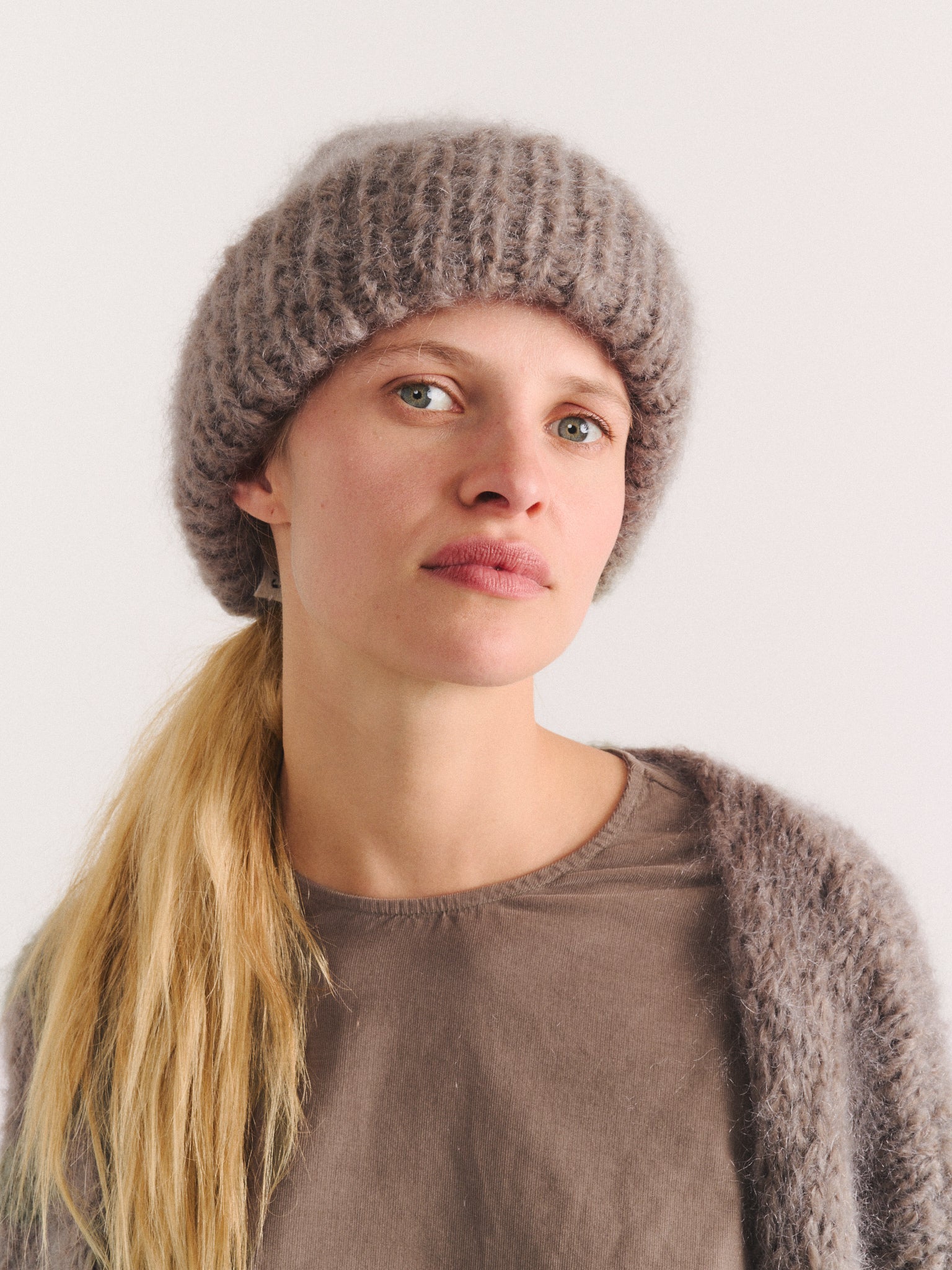 BEANIE - MOHAIR - KHAKI