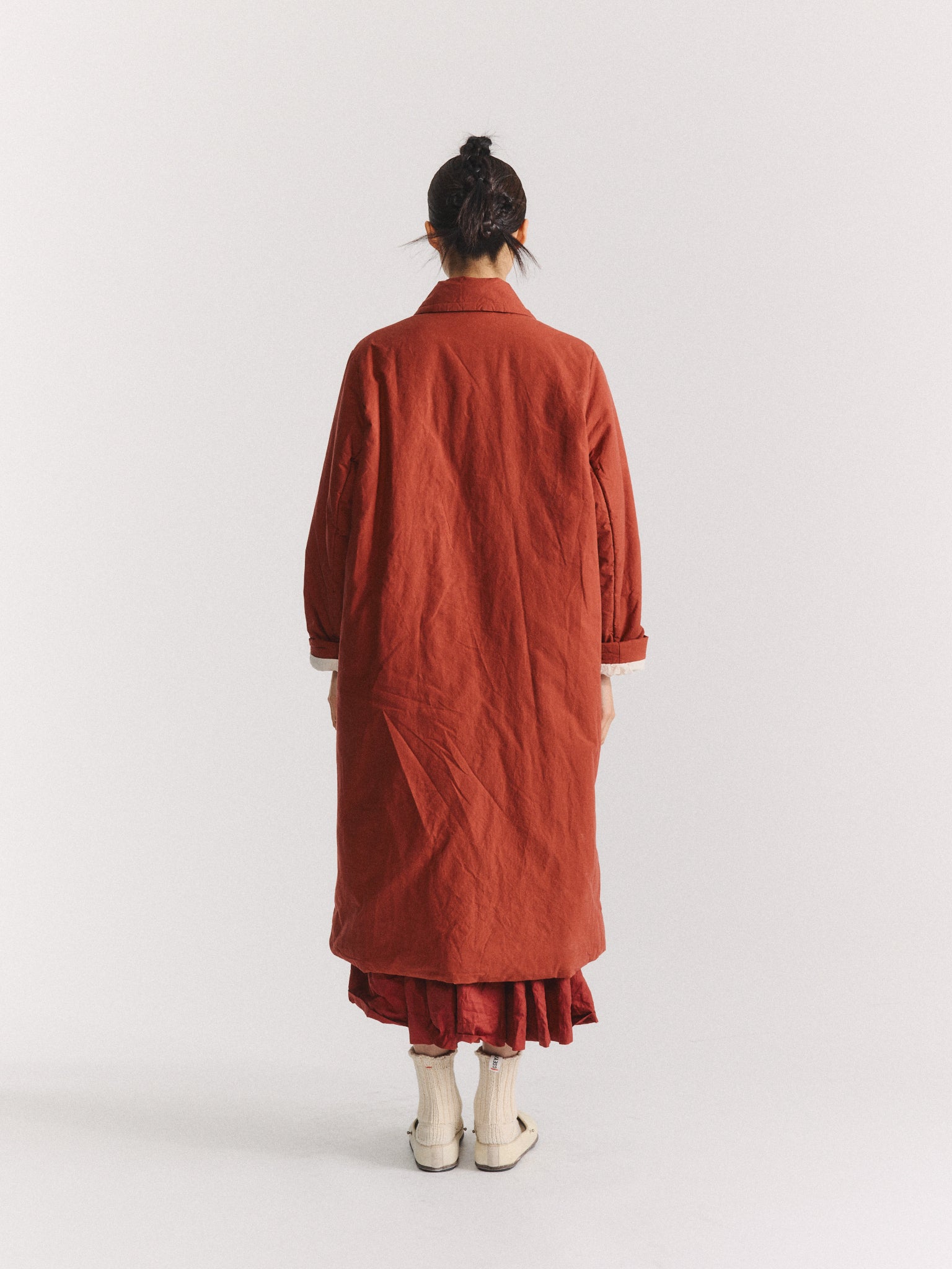 SALLY COAT - L WAX - TERRACOTTA