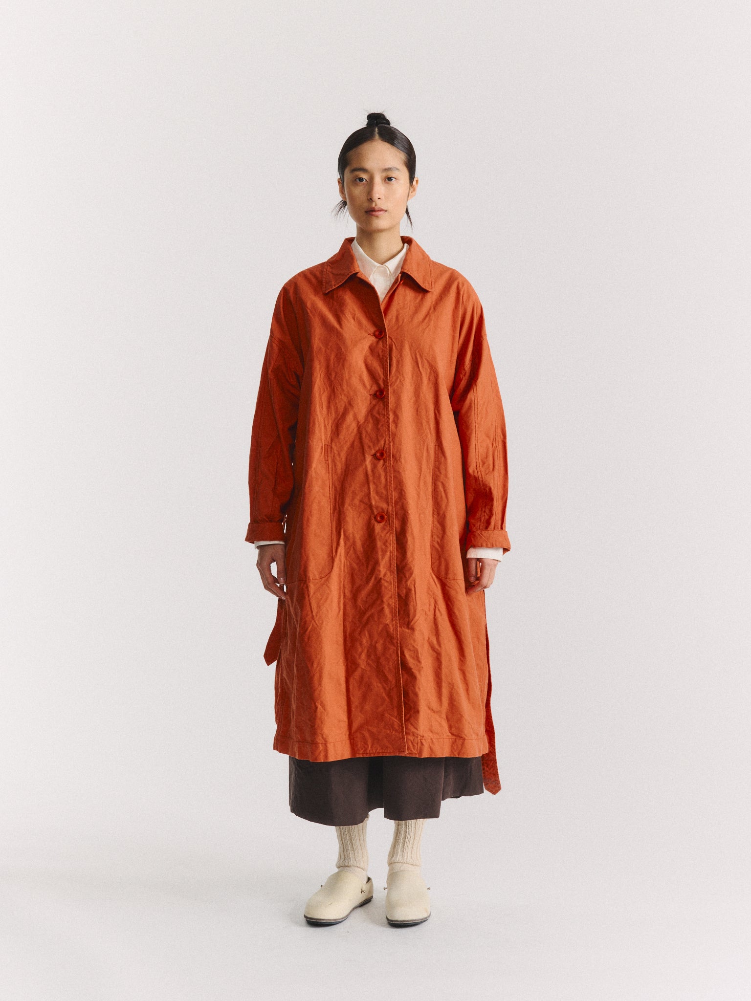 HOMIA COAT - H WAX - TERRACOTTA