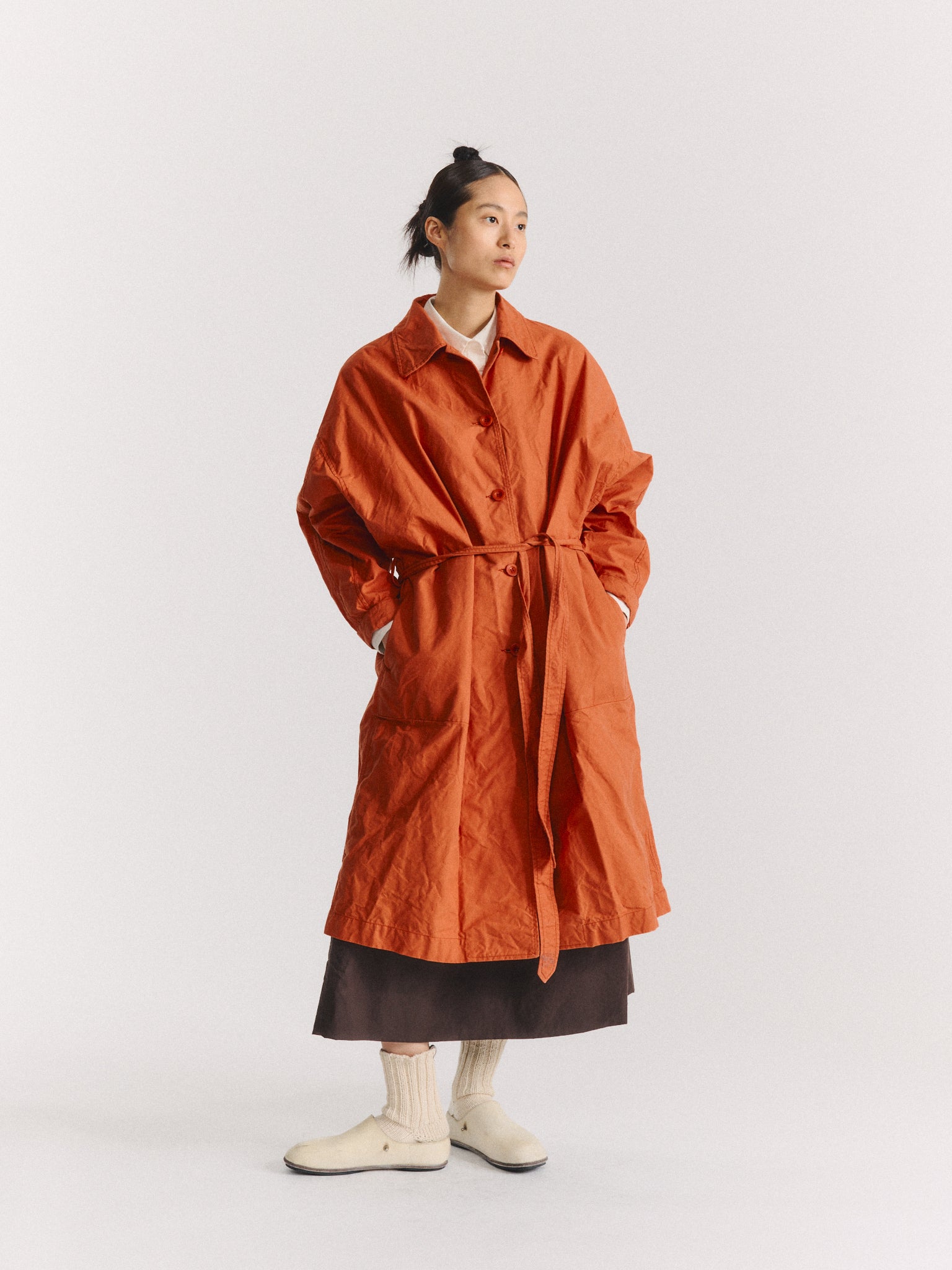 HOMIA COAT - H WAX - TERRACOTTA